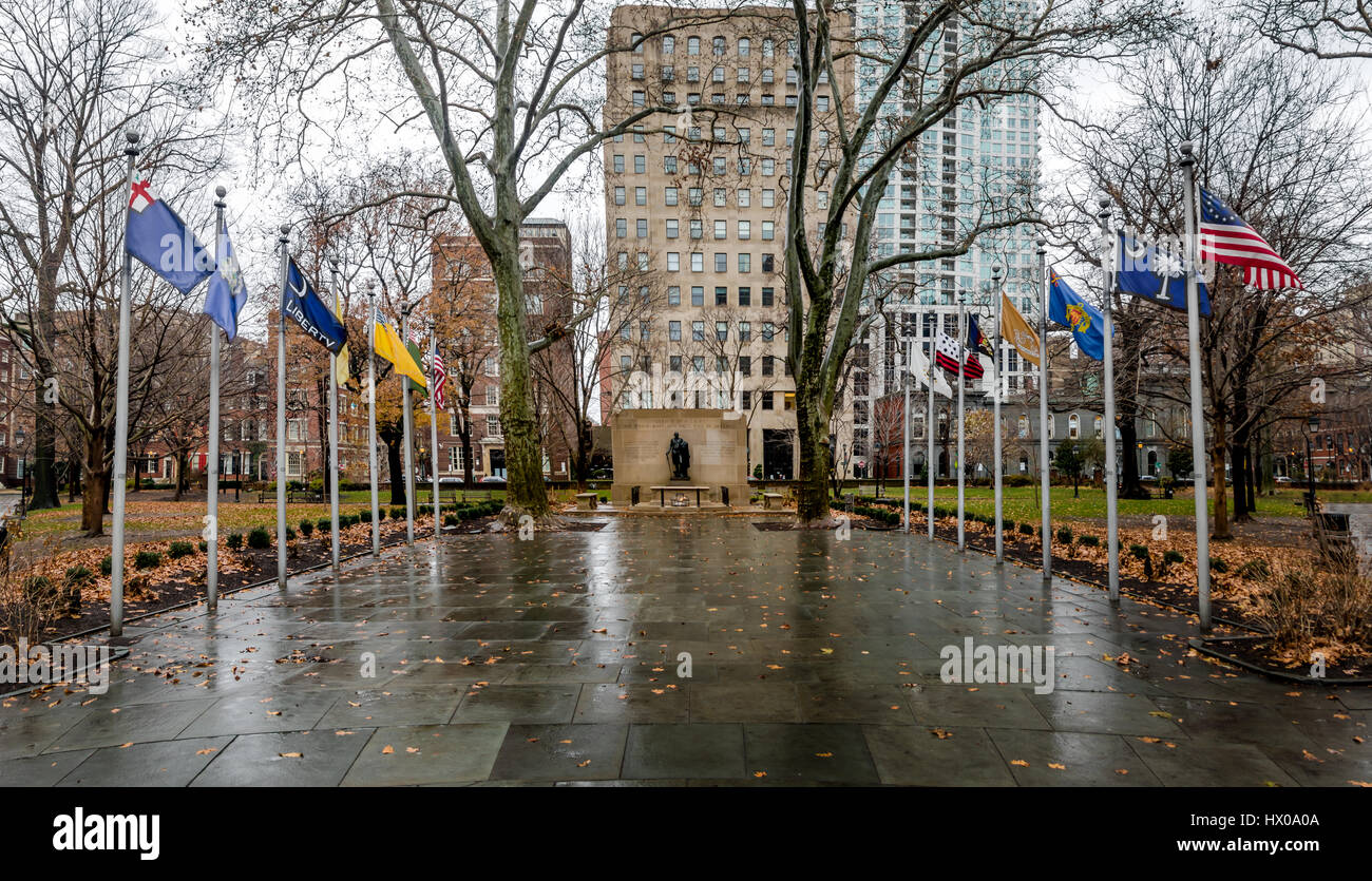 Tomb of the Unknown Soldier at Washington Square - Philadelphia, Pennsylvania, USA Stock Photo