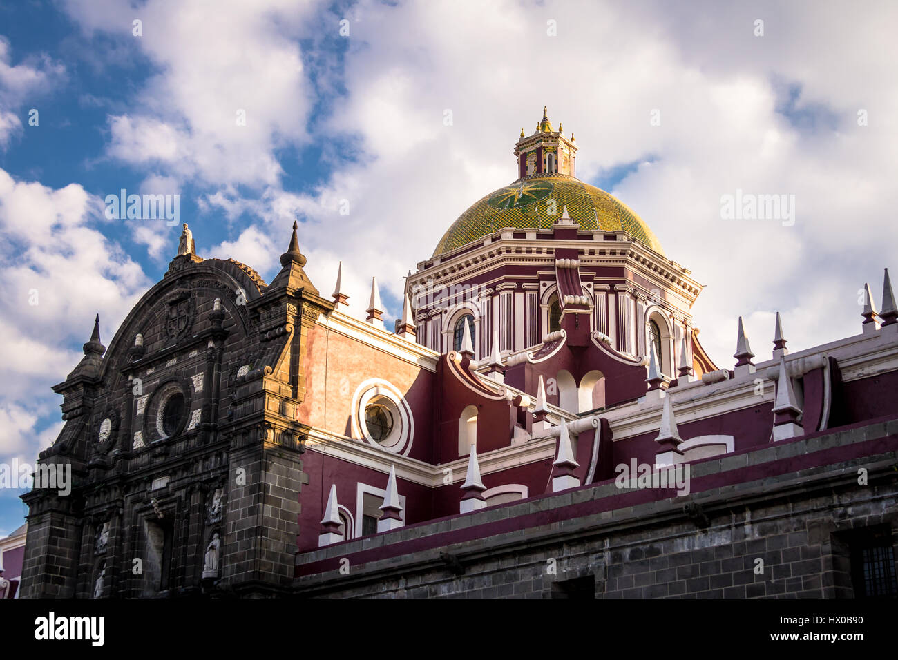 Puebla Cathedral - Puebla, Mexico Stock Photo