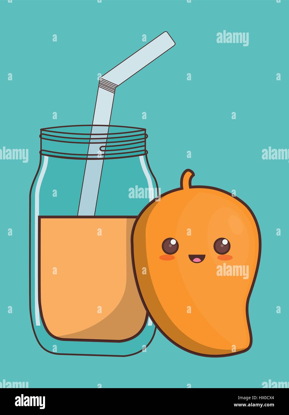 Une illustration du personnage de mascotte de dessin animé Mango fruit  parlant au téléphone Photo Stock - Alamy