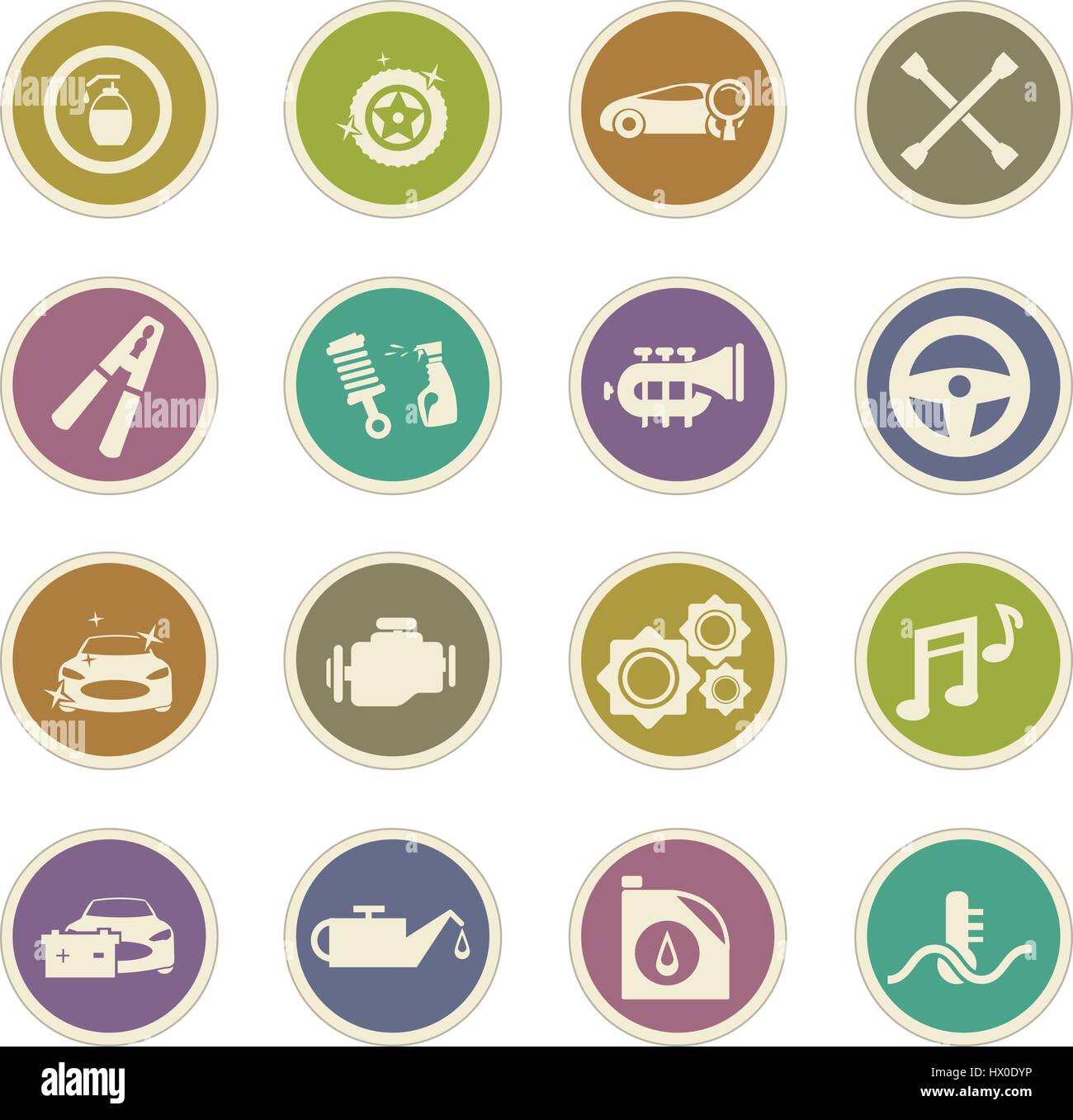 Car shop icon set for web sites and user interface Stock Vector Image ...