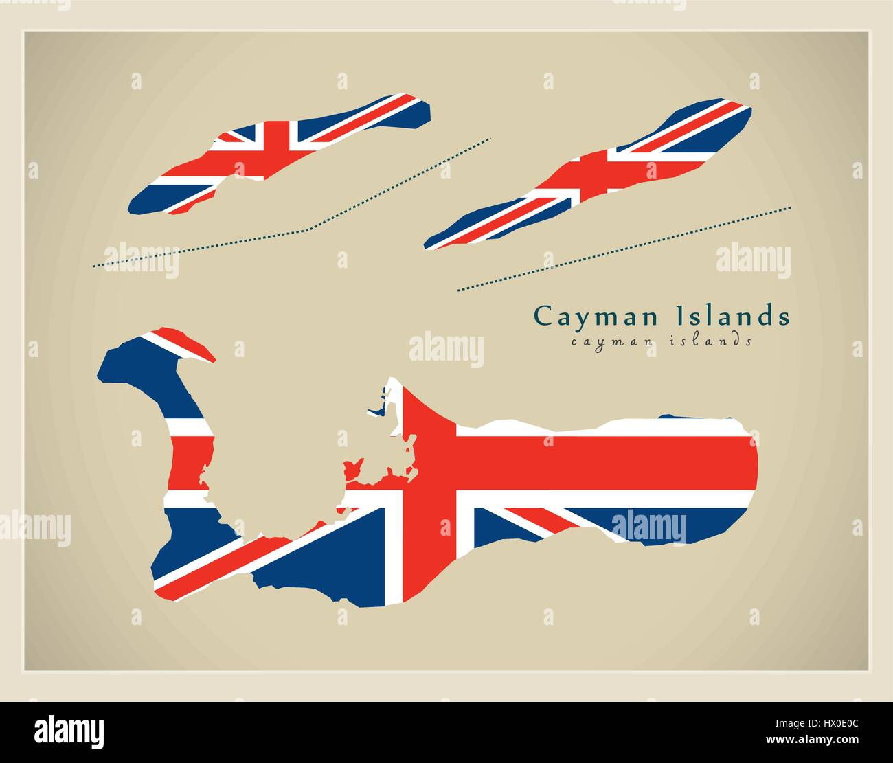Modern Map Cayman Islands flag colored KY Stock Vector Image & Art Alamy