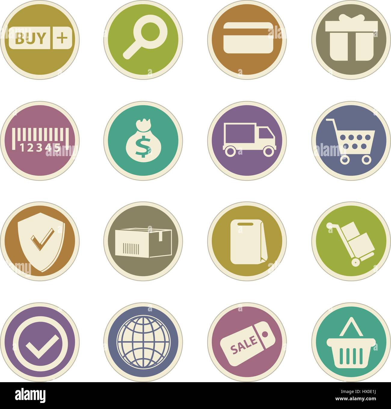 E-commerce icon set for web sites and user interface Stock Vector Image ...
