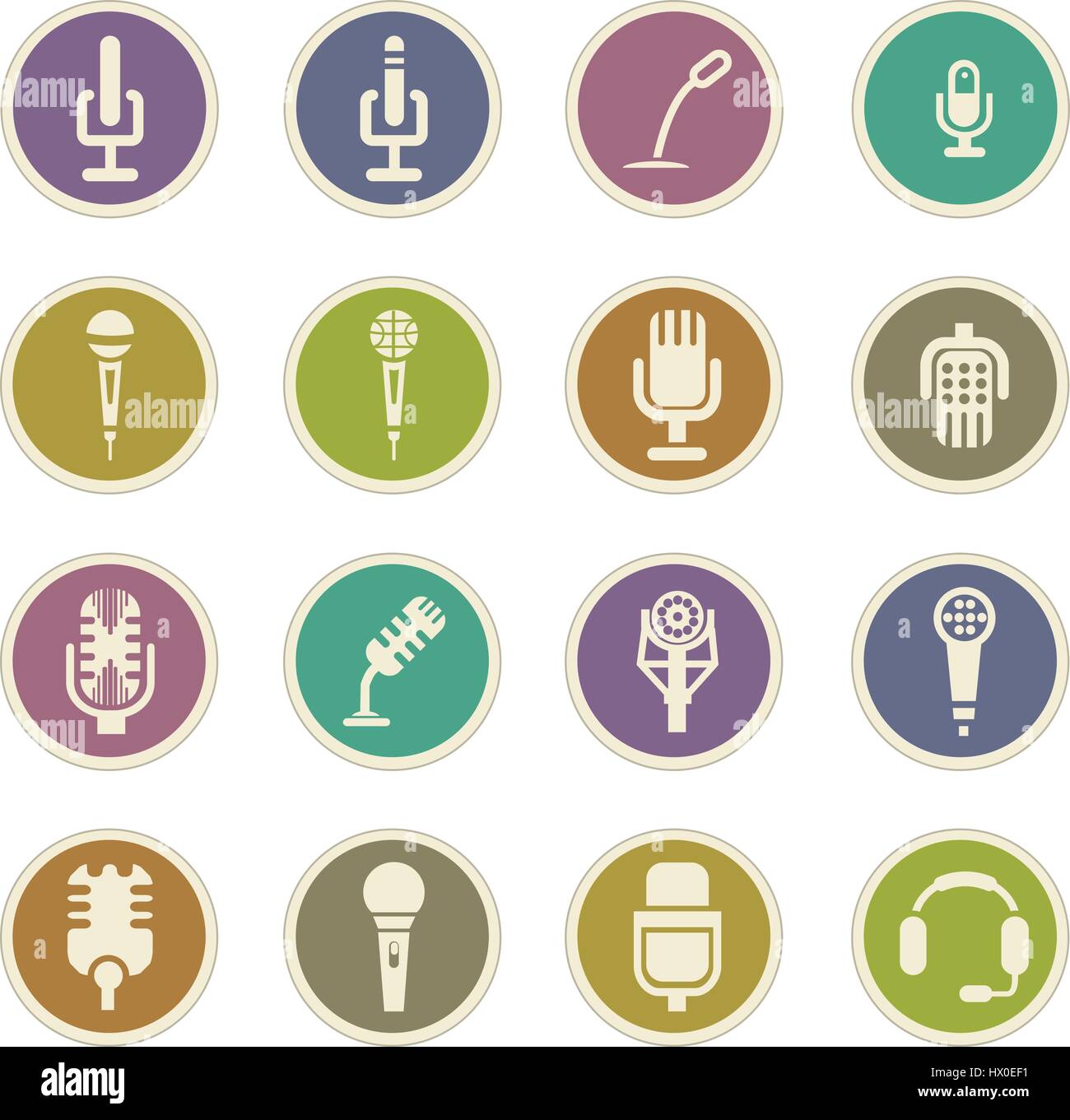 Microphone icon set for web sites and user interface Stock Vector Image ...