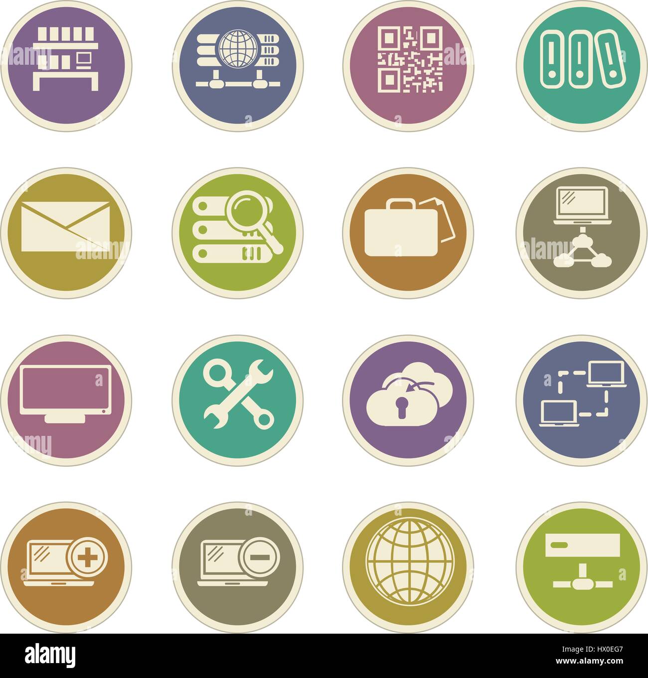 Internet, server, network icon set for web sites and user interface ...
