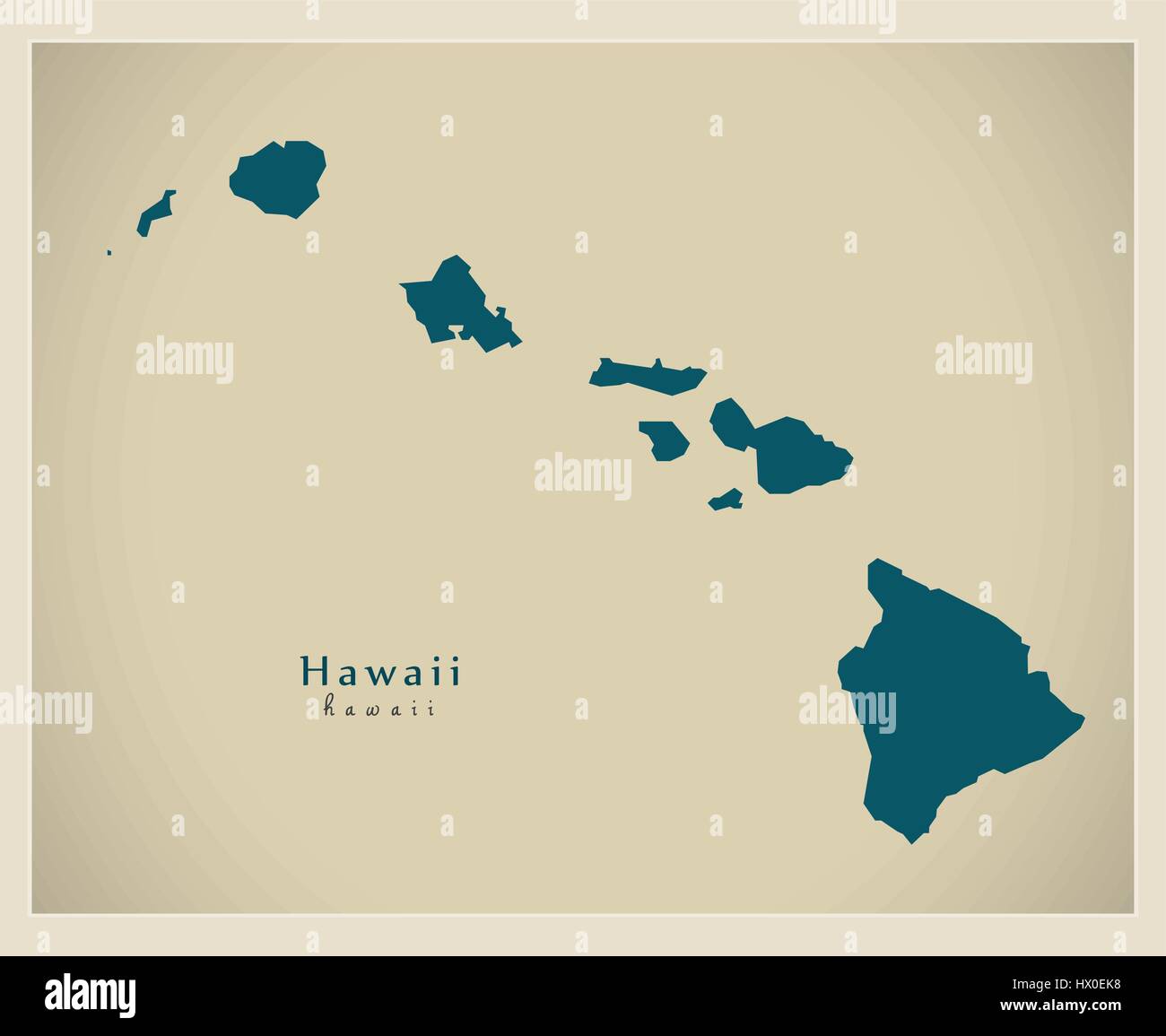 Modern Map Hawaii USA Stock Vector Image Art Alamy Modern Map Hawaii Usa HX0EK8 