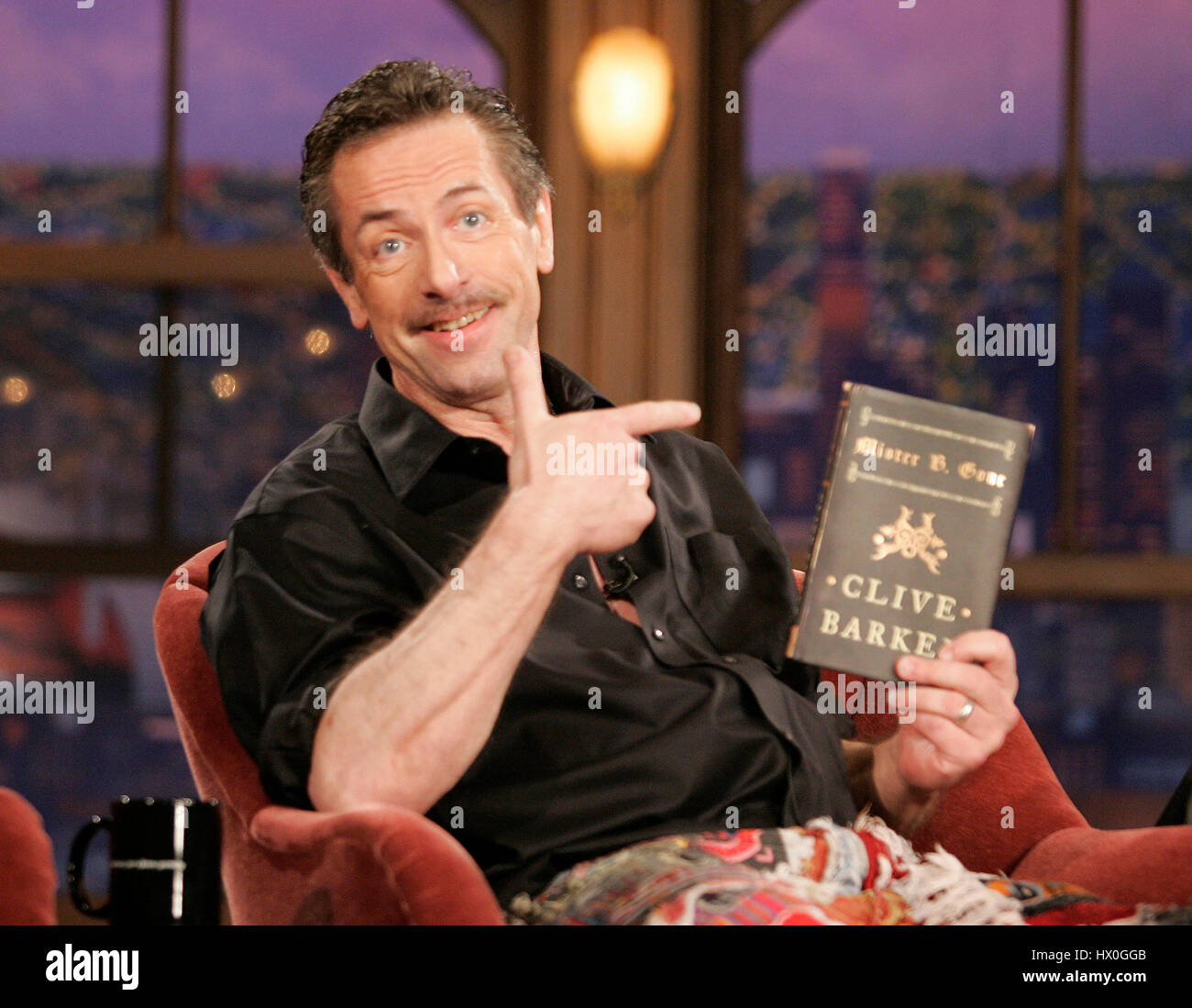 Author Clive Barker during a segment of 'The Late Late Show with Stock