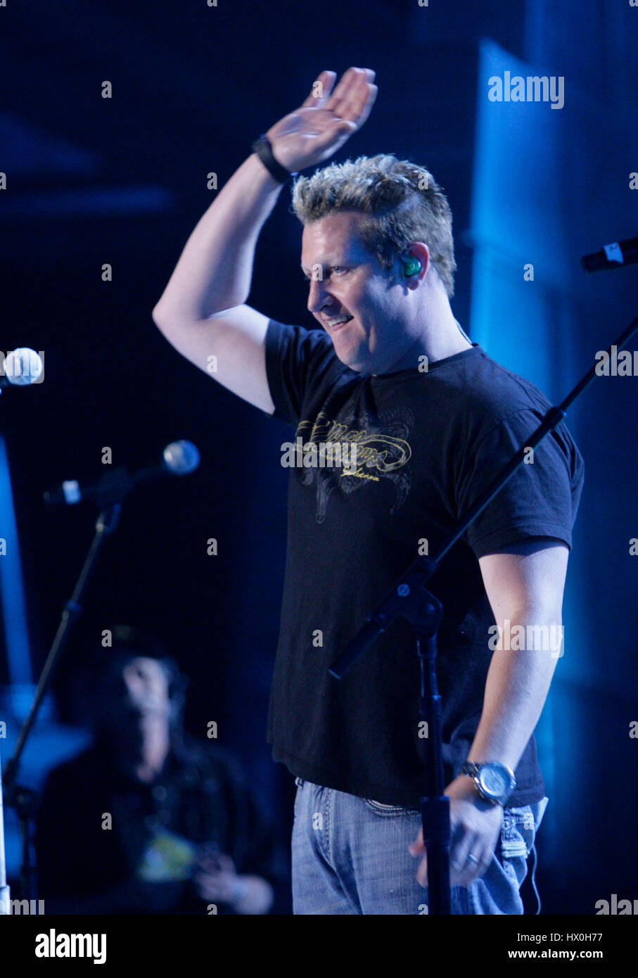 The group Rascal Flatts with Gary LeVox performs during rehearsals for ...