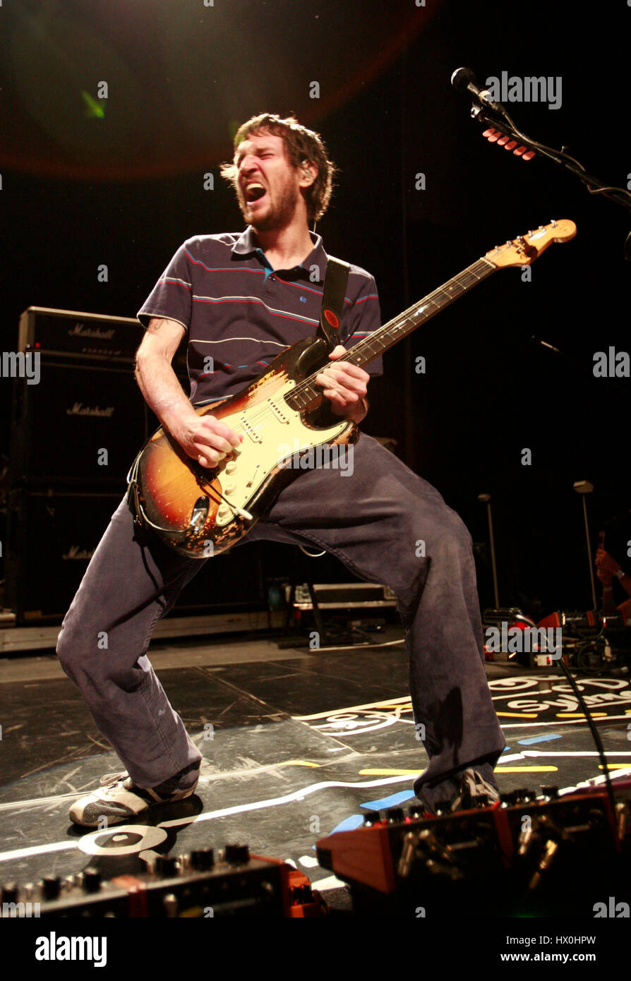 Guitarist John Frusciante, of the rock group The Red Hot Chili Peppers, performs in Hollywood, CA during the Third Annual Hullabaloo to benefit the Silverlake Conservatory of Music on Saturday May 5, 2007. Photo credit: Francis Specker Stock Photo