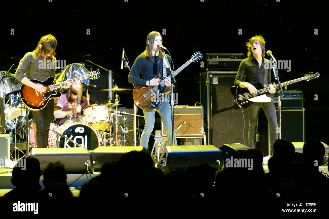The rock group, Kings of Leon, in San Diego, California on Monday 28