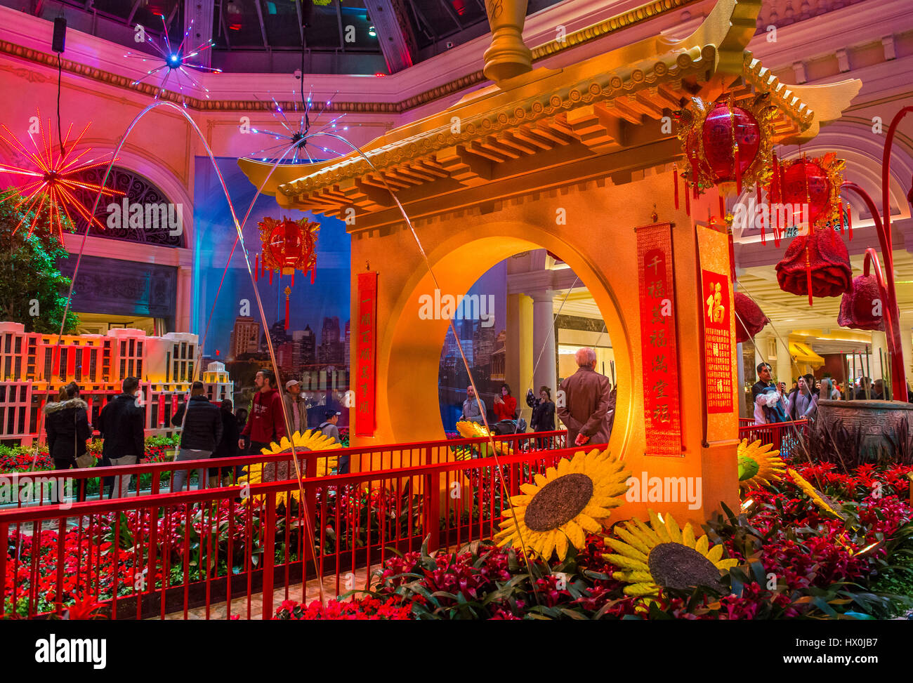 LAS VEGAS JAN 08 Chinese New year in Bellagio Hotel Conservatory