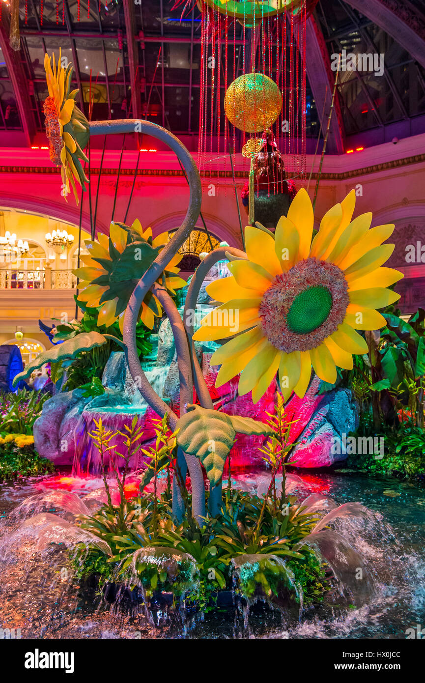 Chinese New year in Bellagio Hotel Conservatory & Botanical Gardens
