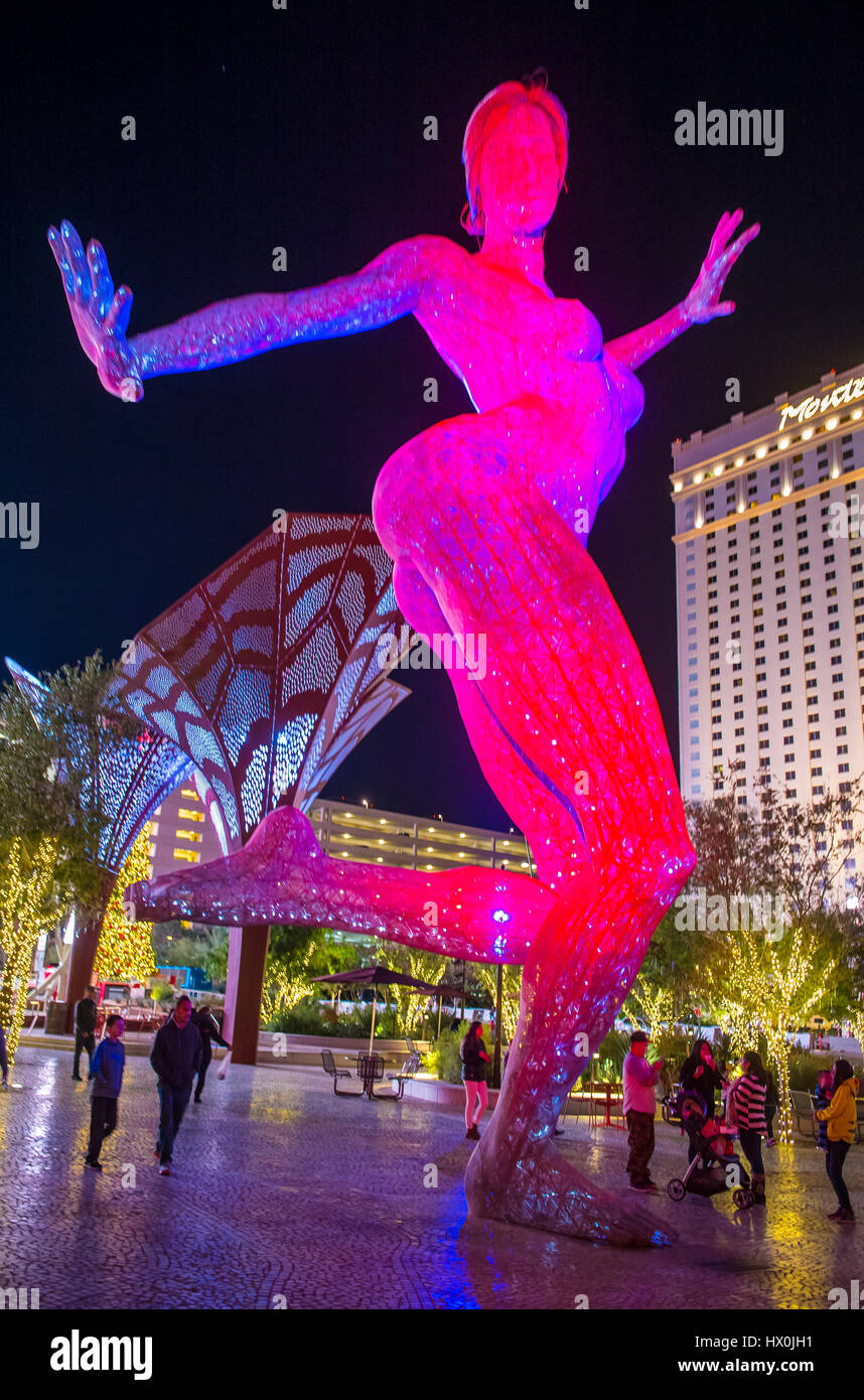 The Bliss Dance Sculpture display at the TMobile park in Las Vegas
