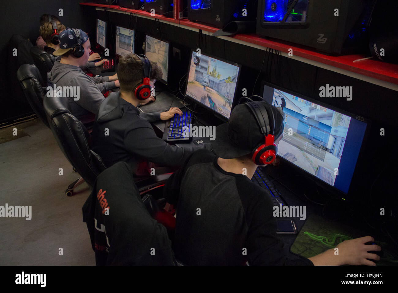 Teams play in 5V5 counter strike global offensive LAN at talk and surf ...