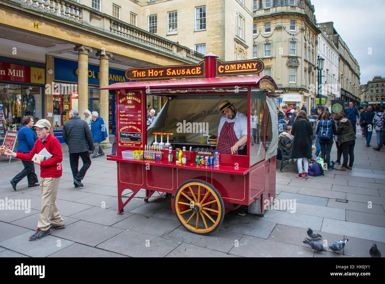 Food vendor in Bath town centre England UK Stock Photo - Alamy