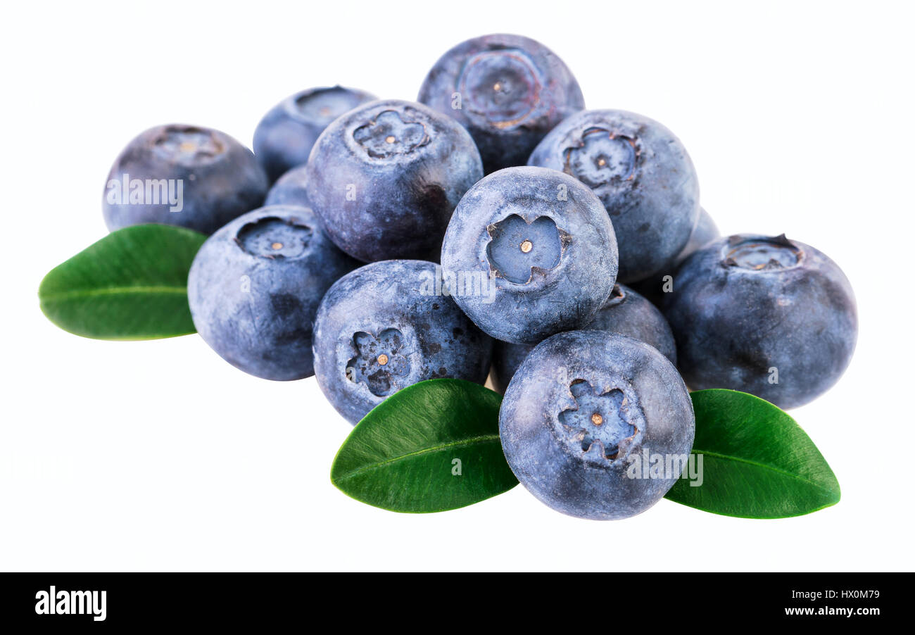 Blueberry stack clipping path Stock Photo