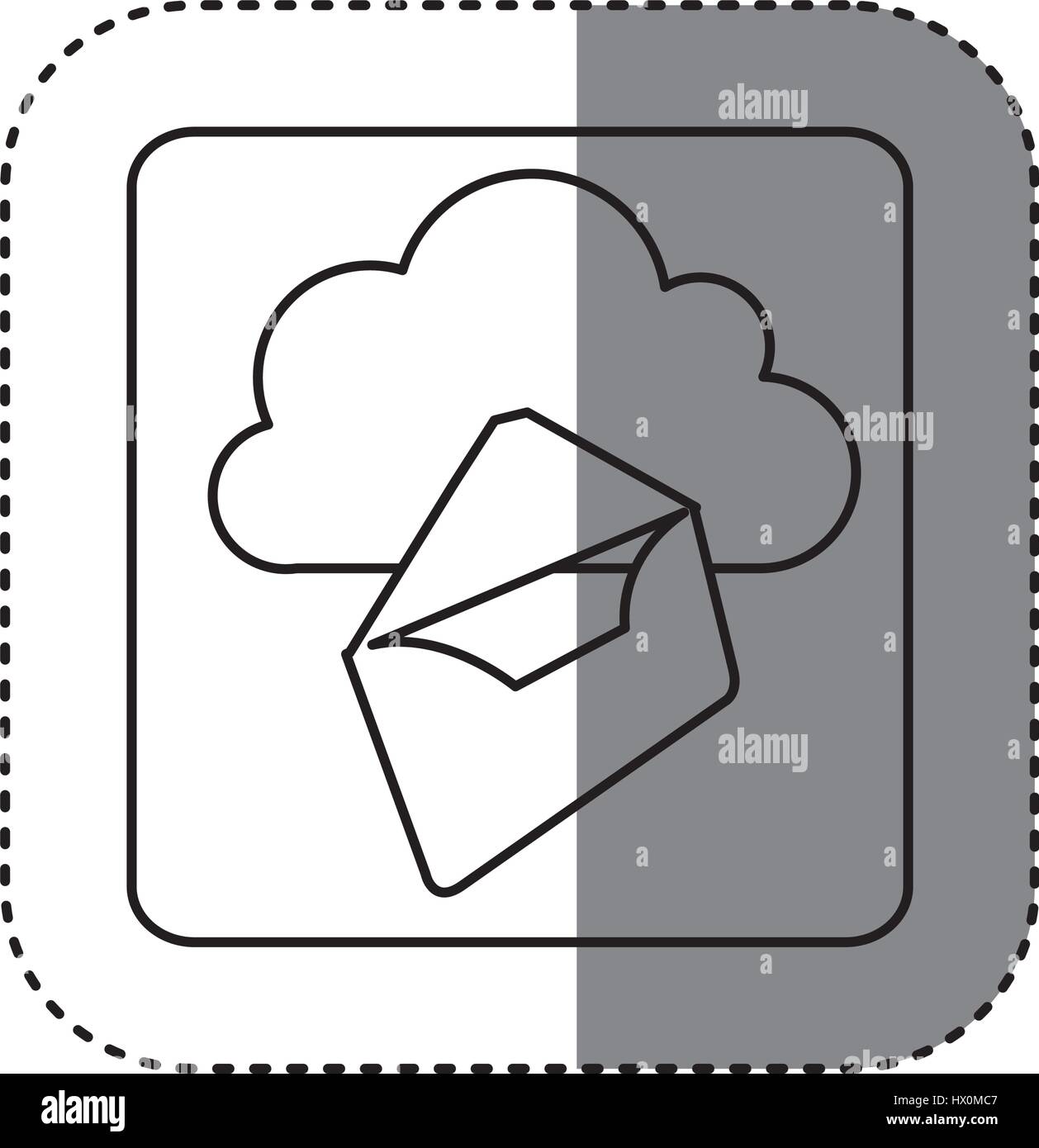 figure cloud letter network icon Stock Vector Image & Art - Alamy