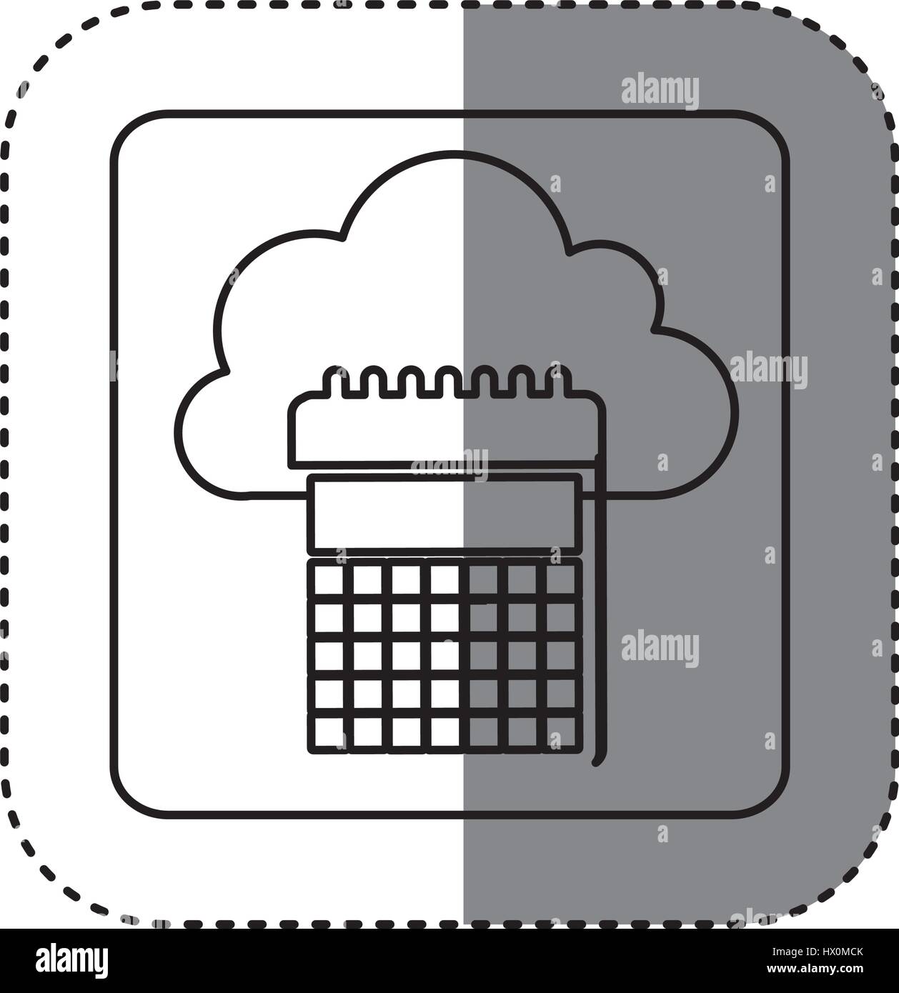 figure cloud calendar network icon Stock Vector Image & Art - Alamy