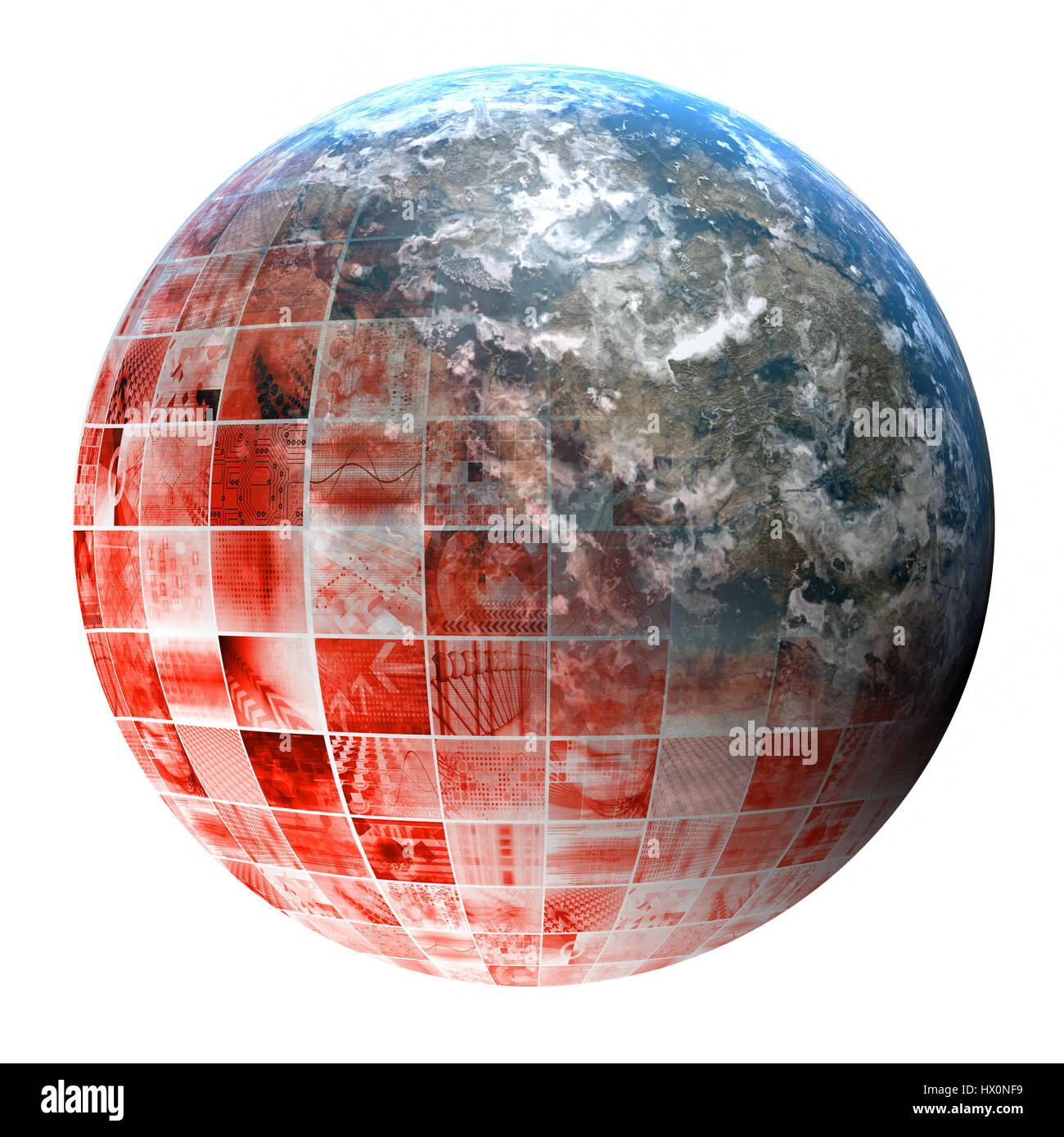 Computer Technology with Laptop and Digital Art Stock Photo - Alamy