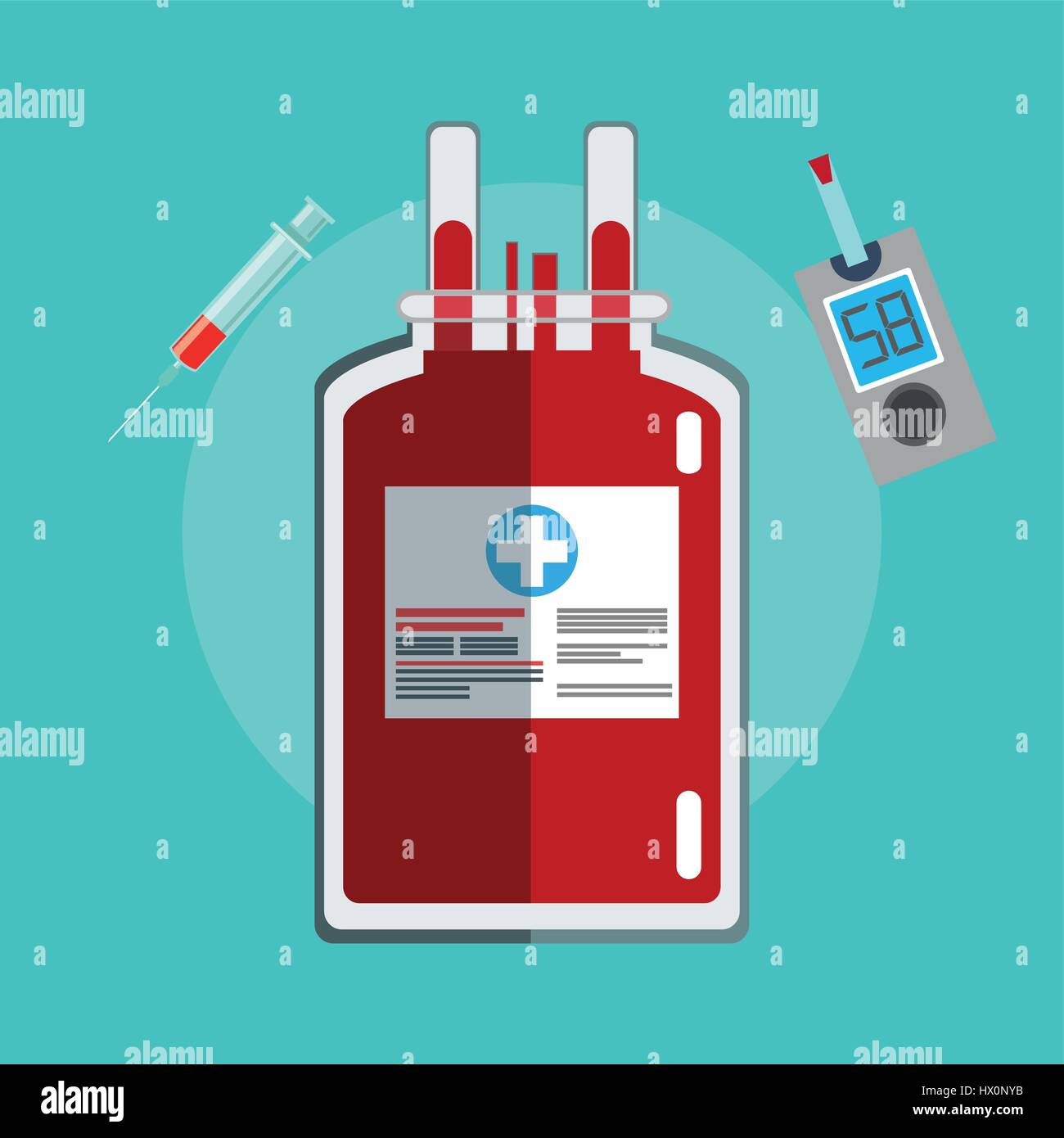bag blood diabetes test syringe Stock Vector Image & Art Alamy