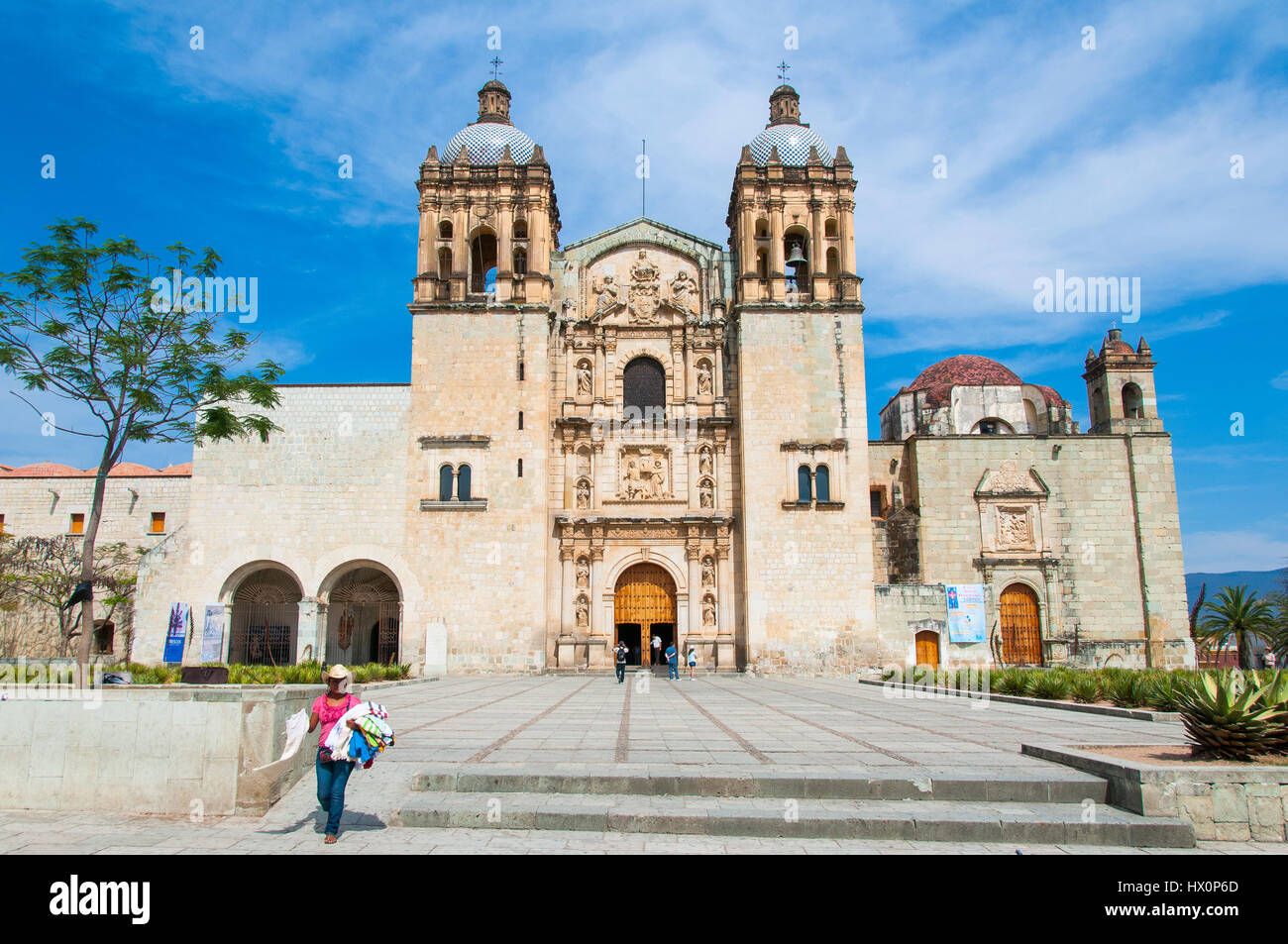 Church of Santo Domingo de Guzman, center, Oaxaca, Mexico Stock Photo
