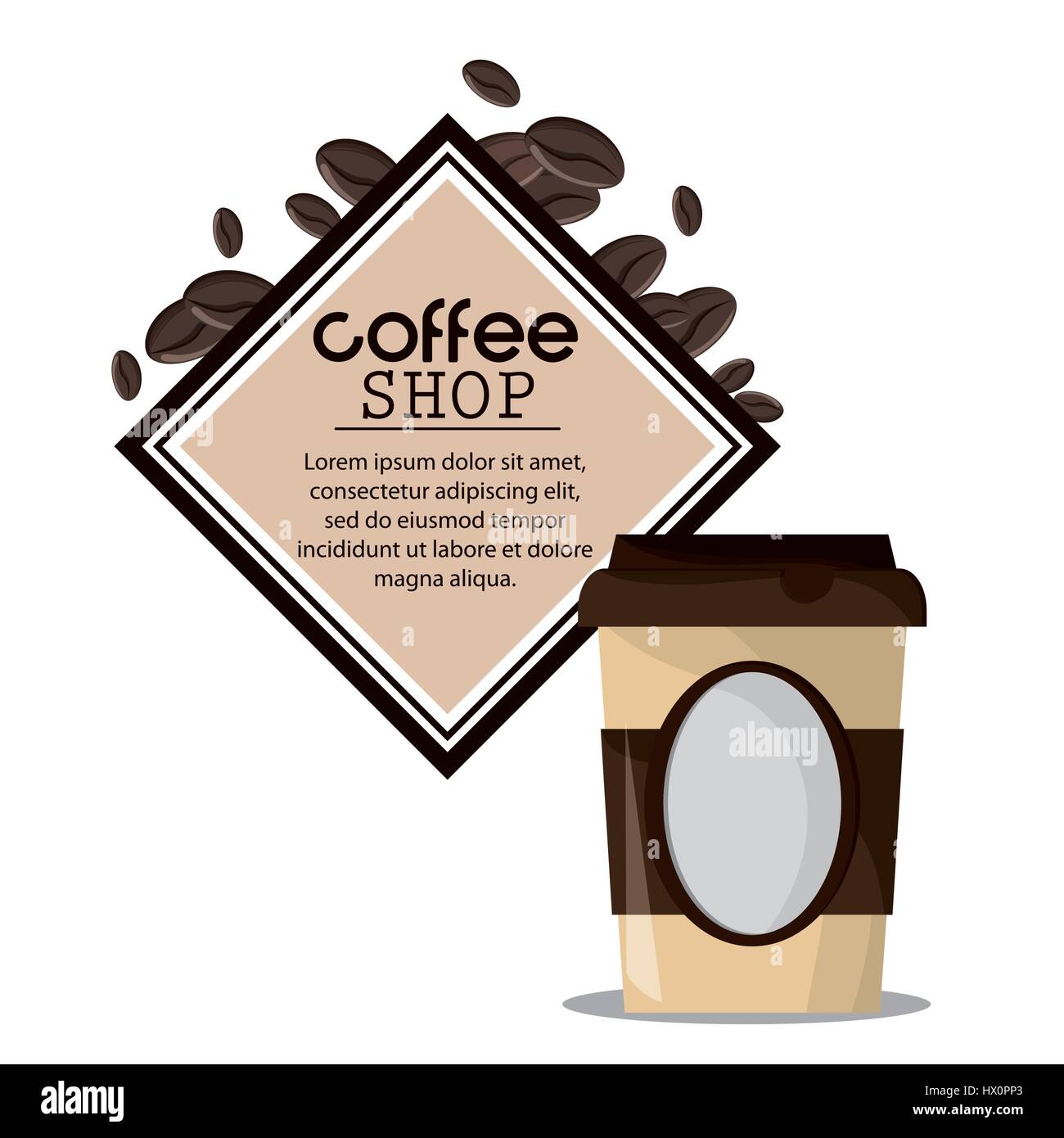 coffee shop paper cup beverage Stock Vector Image & Art - Alamy