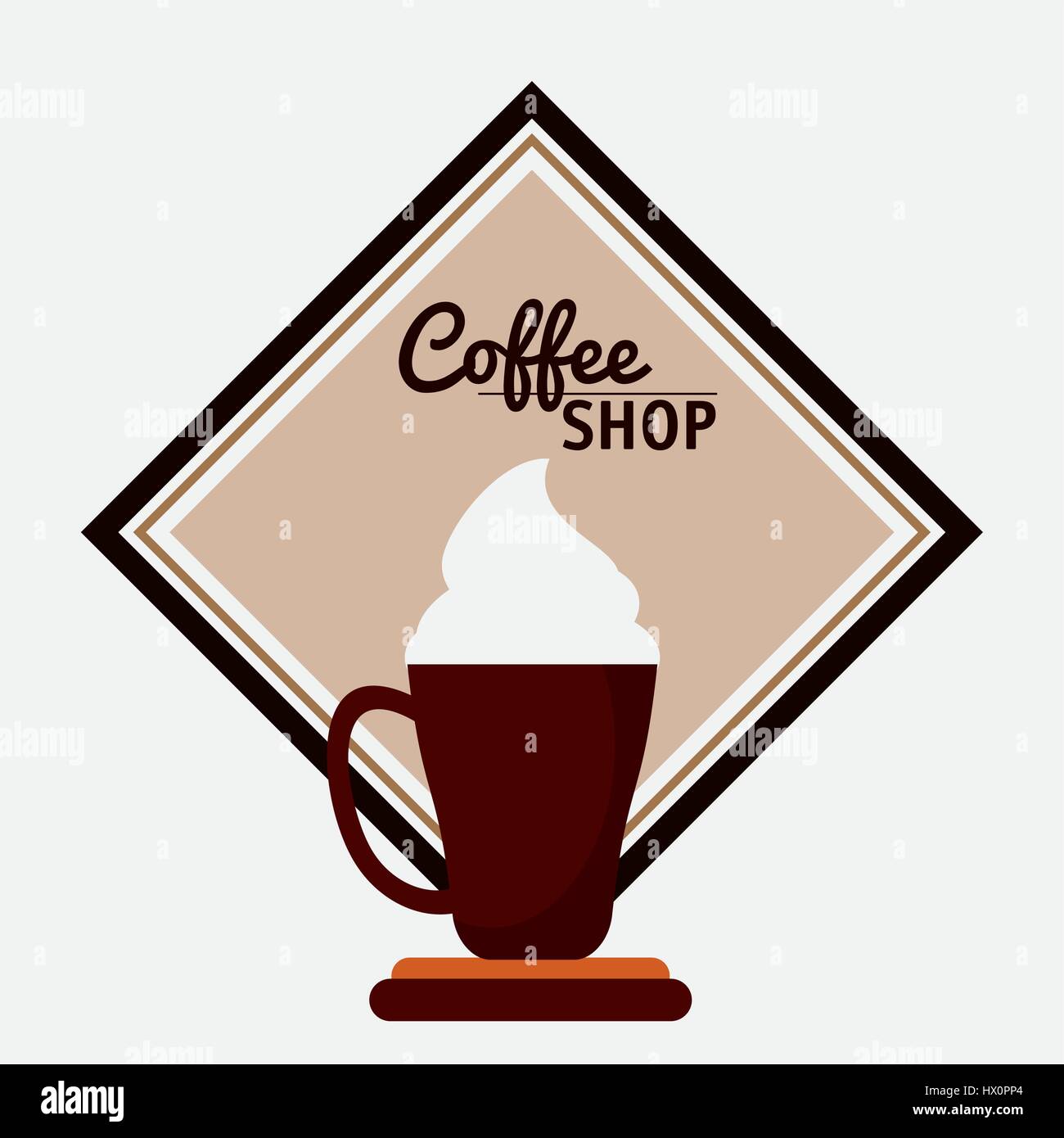 coffee shop cream espresso cream Stock Vector Image & Art Alamy