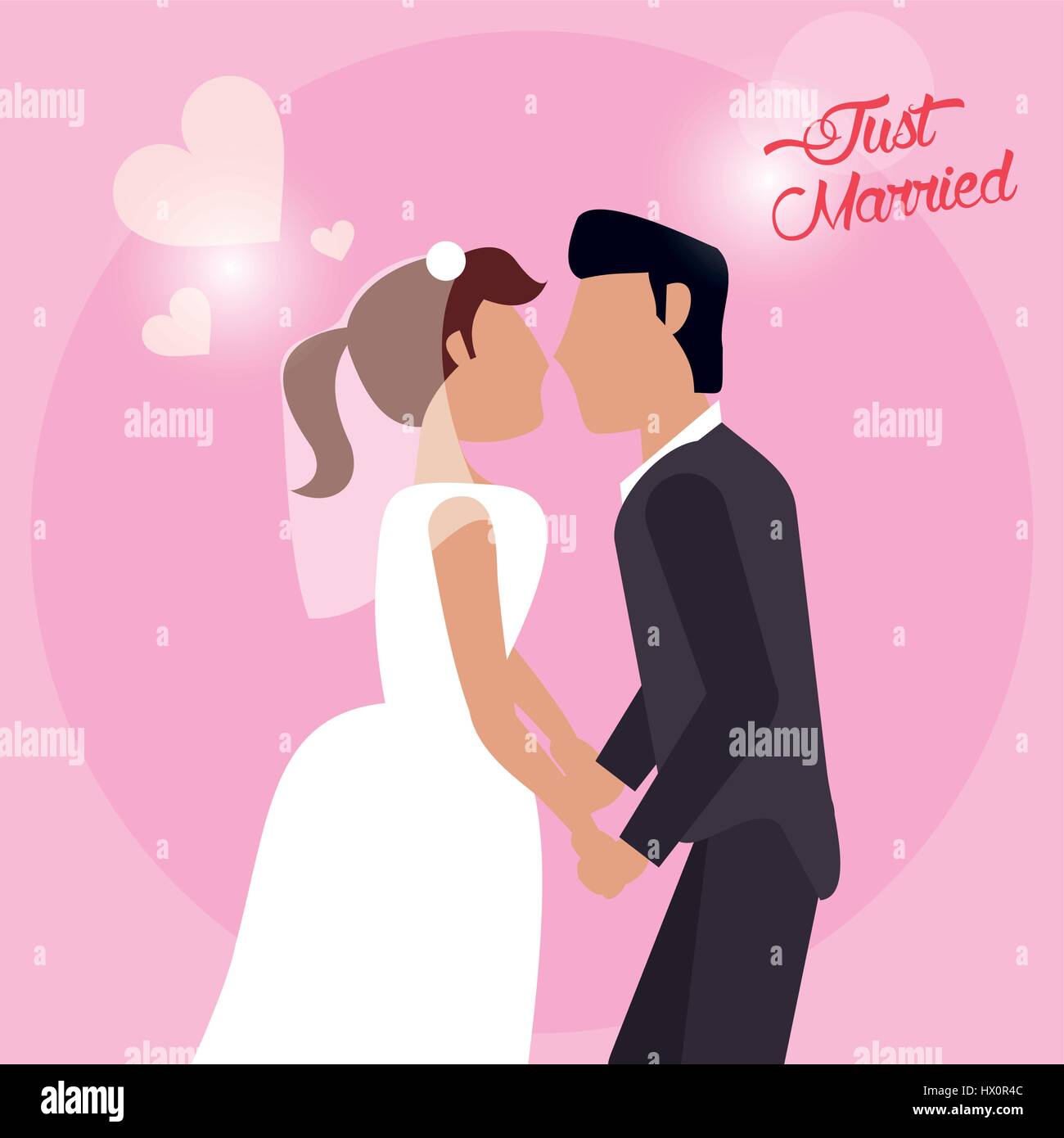 just married couple holding hand love Stock Vector Image & Art - Alamy