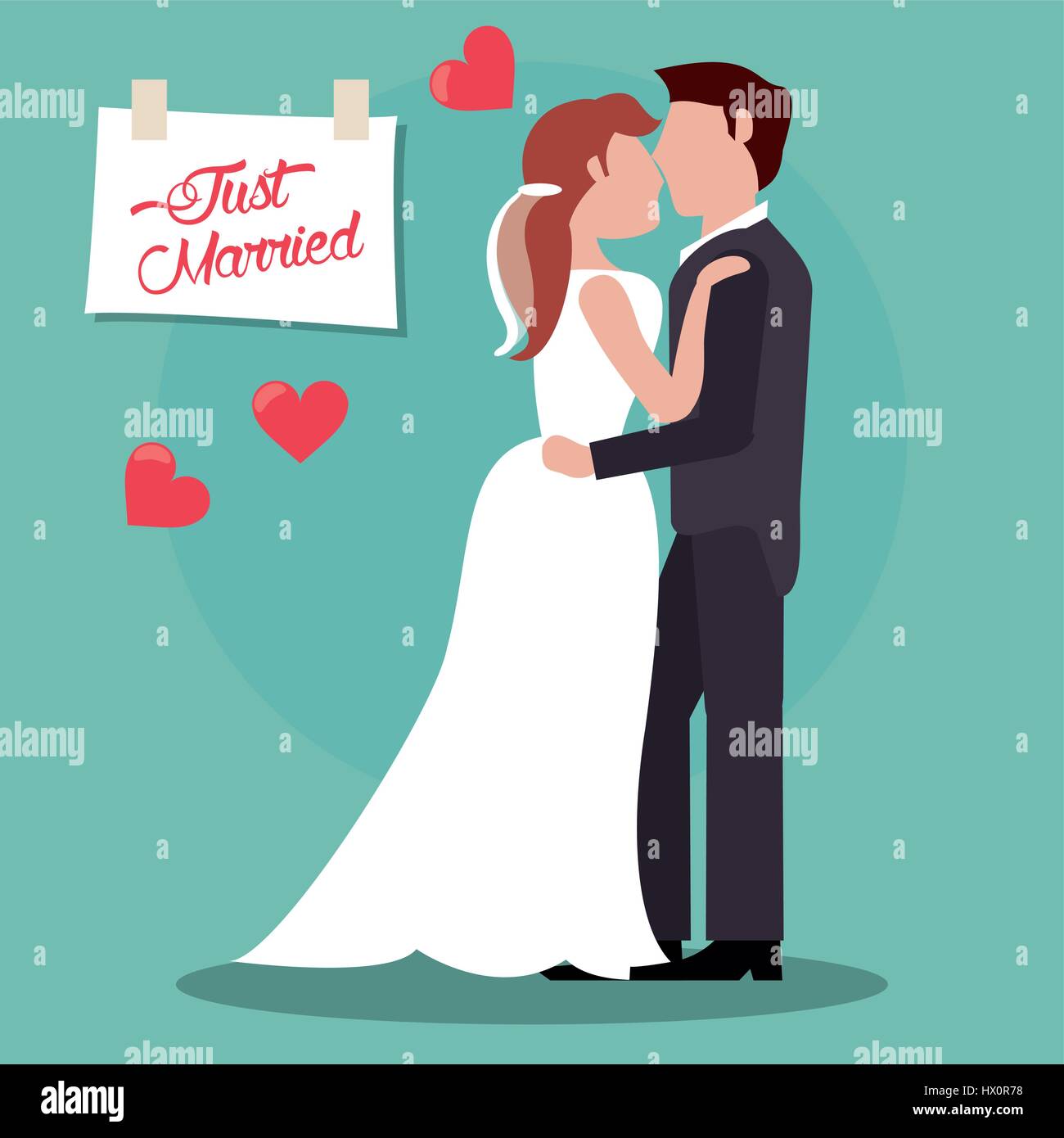 couple just married together Stock Vector Image & Art - Alamy