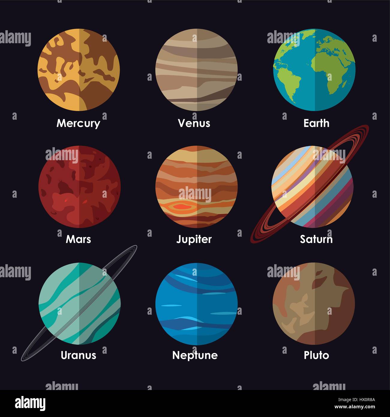 Eight Planets Solar System