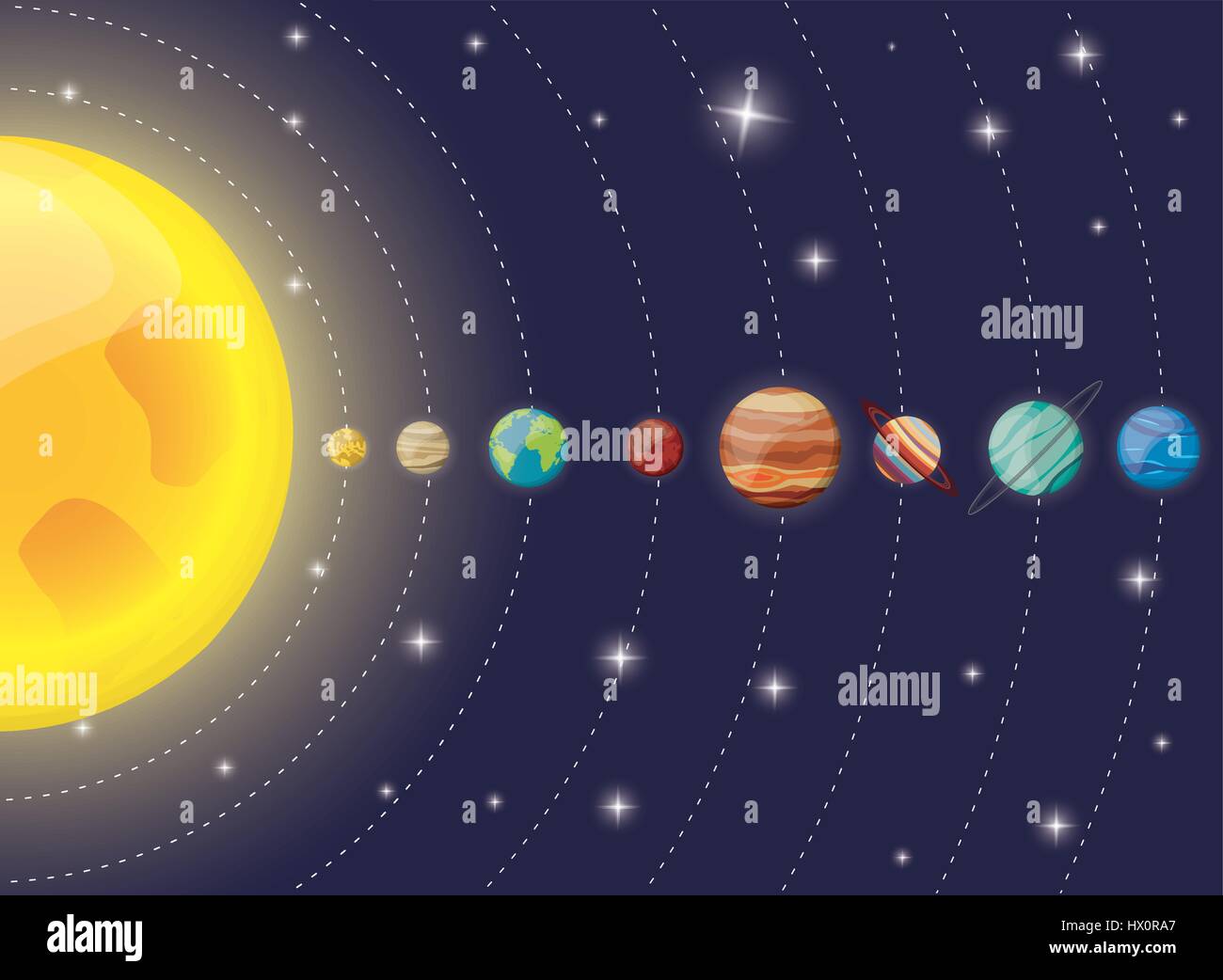 Planets Solar System Illustration