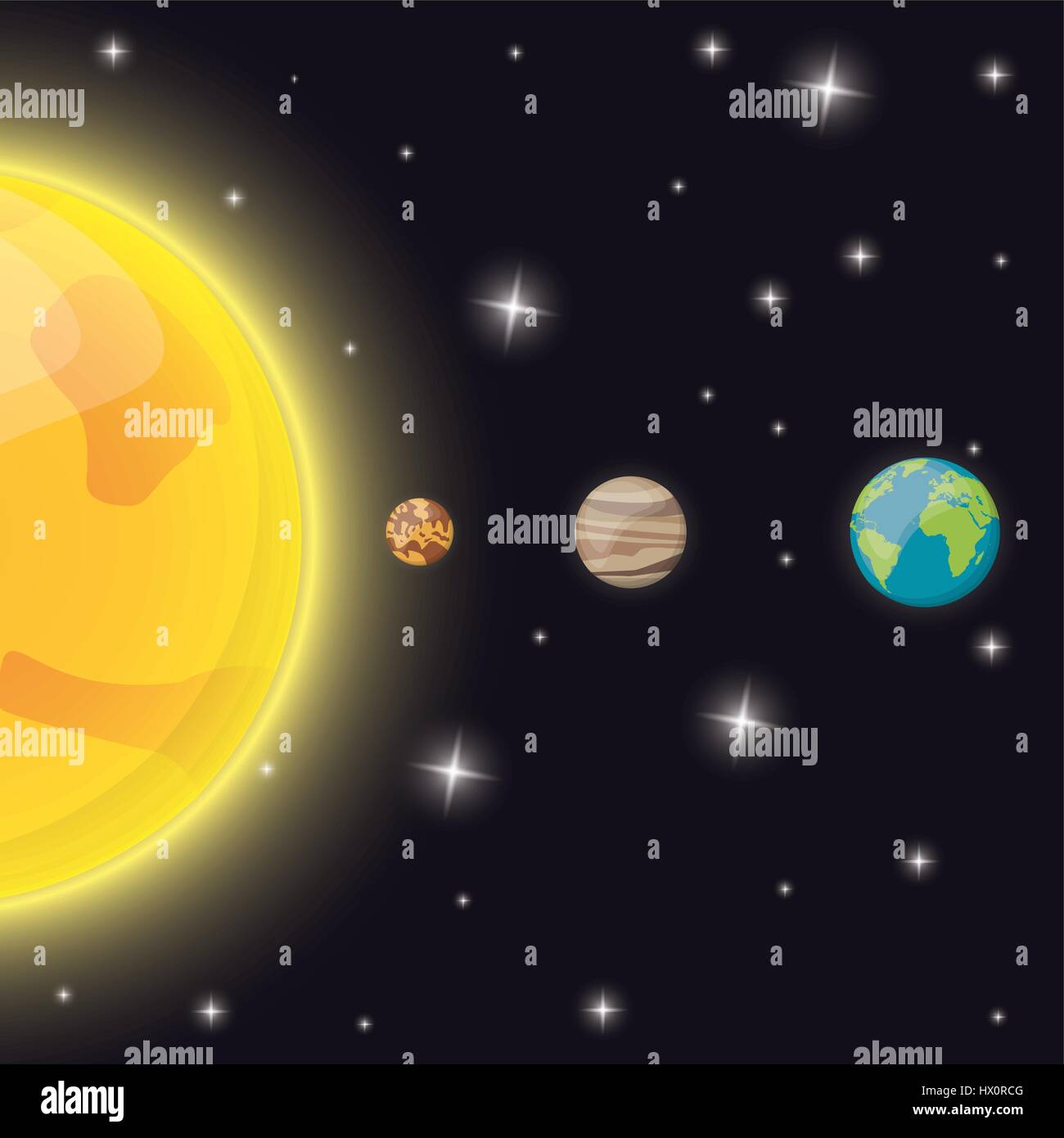 sun mercury venus earth stars space Stock Vector Image & Art - Alamy