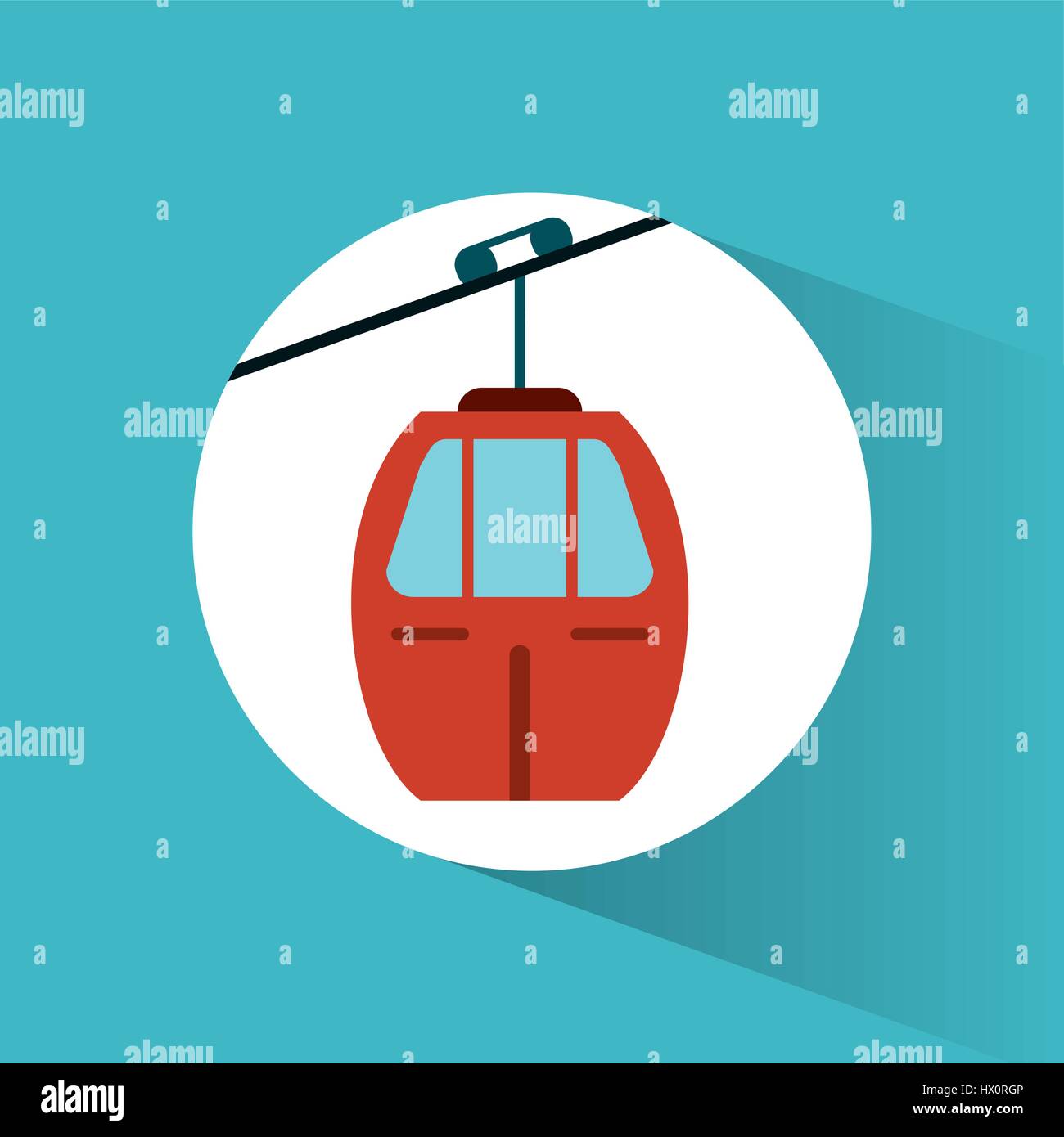 sky cable car transport vehicle image Stock Vector