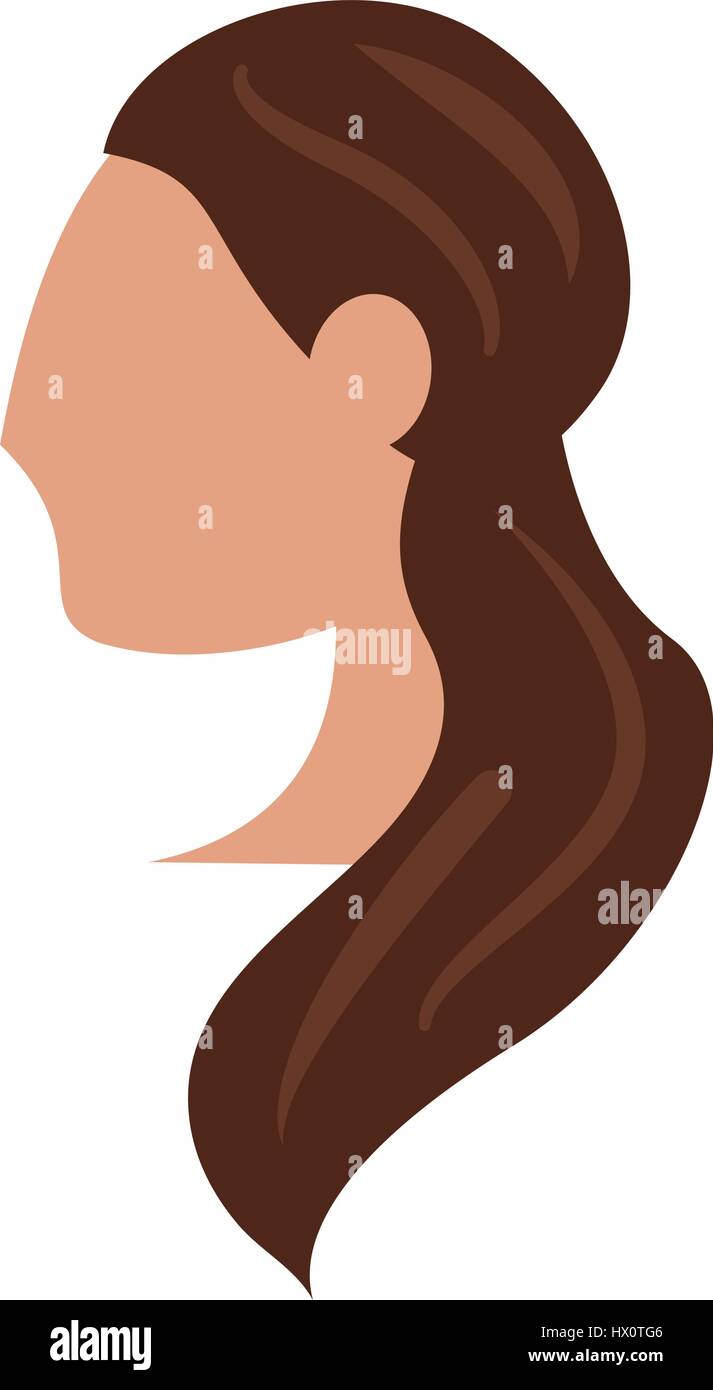 head woman bride hairstyle Stock Vector