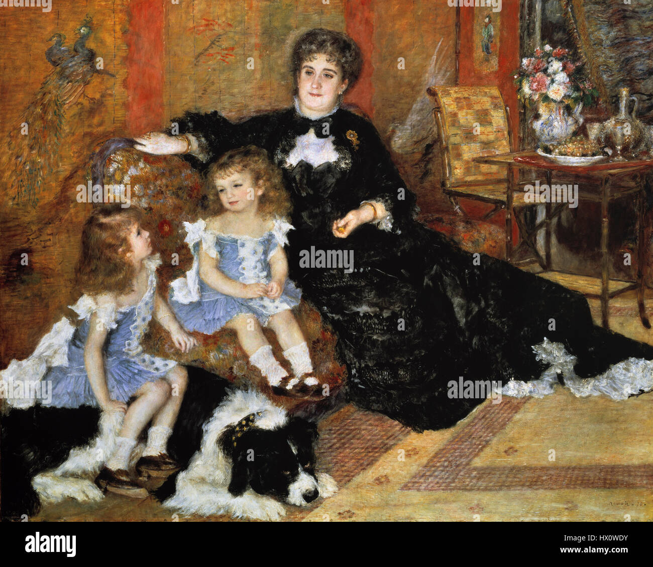 Auguste Renoir (1841-1919). French artist. Madame Georges Charpentier (Marguerite-Louise Lemonnier, 1848-1904) and her children, Georgette-Berthe (1872-1945) and Paul-Emile-Charles (1875-1895). 1878. Oil on canvas. Metropolitan Museum of Art. New York. United States. Stock Photo