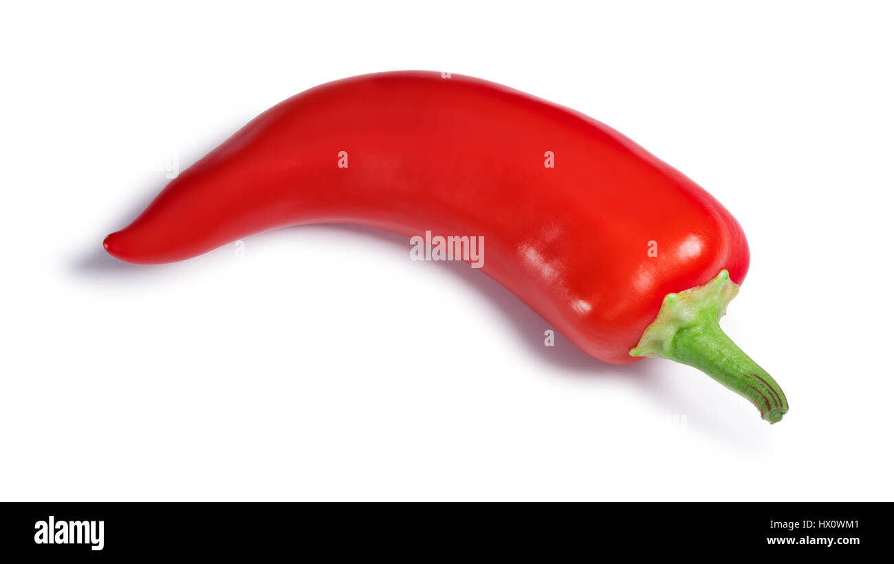 Hungarian Hot Wax or Paprika pepper (Capsicum annuum), hornlike