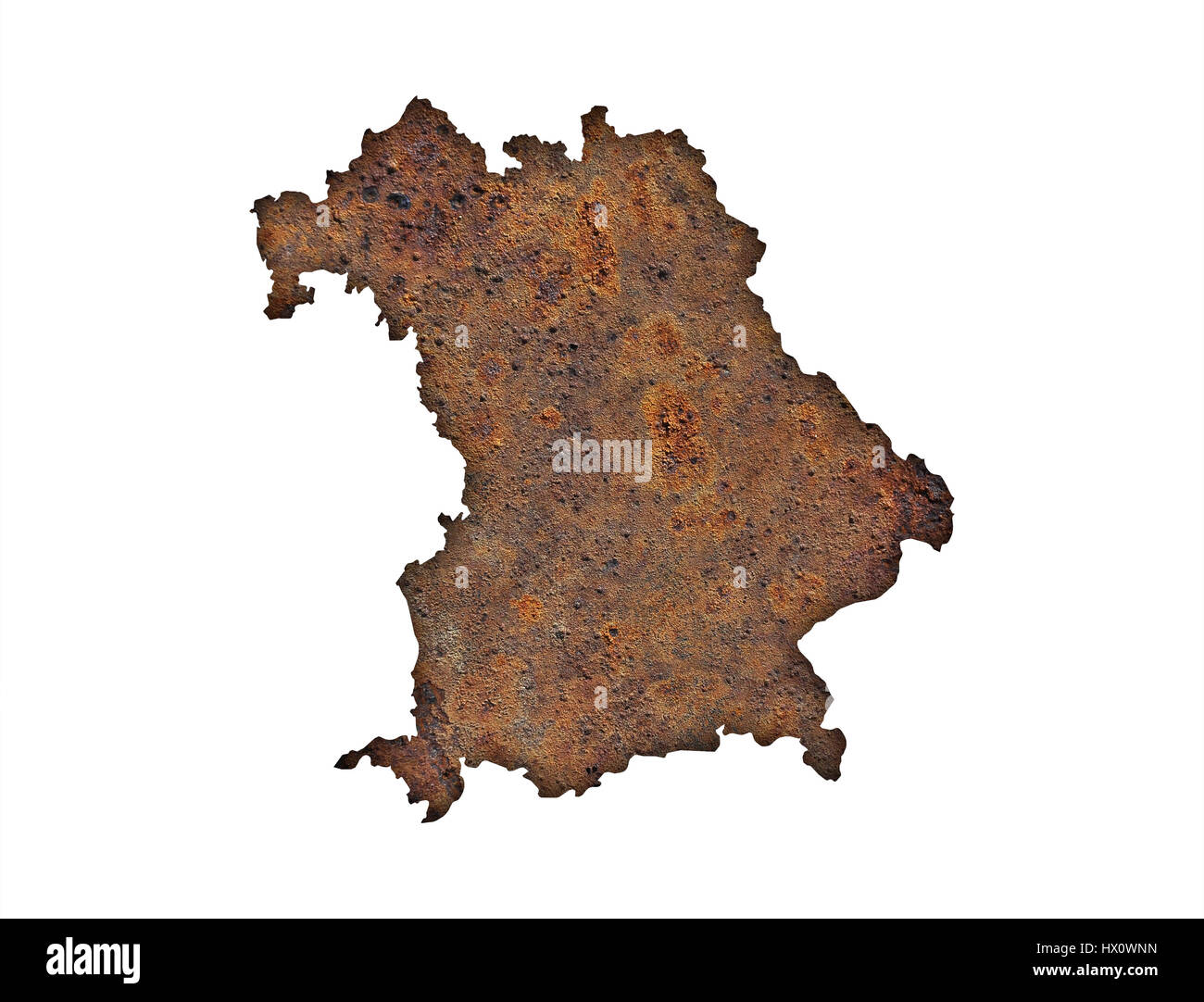 Map of Bavaria on rusty metal Stock Photo - Alamy
