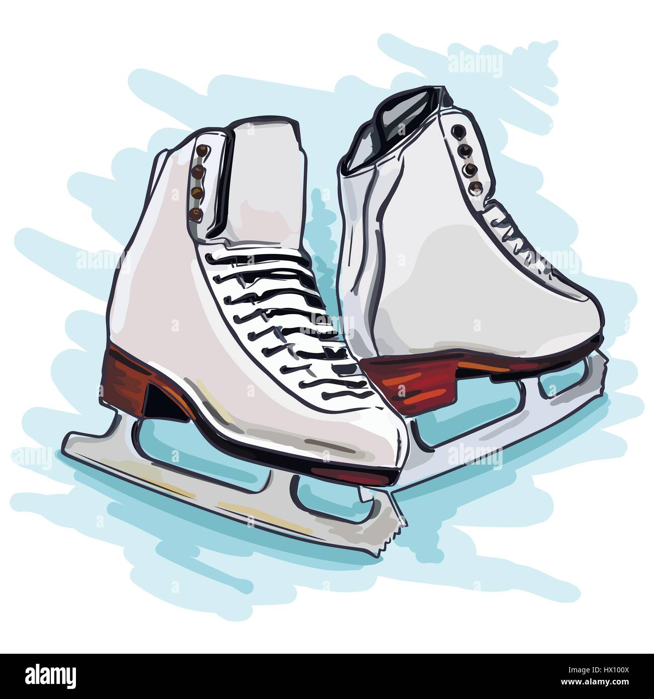 news cartoon net: Cartoon Ice Skates