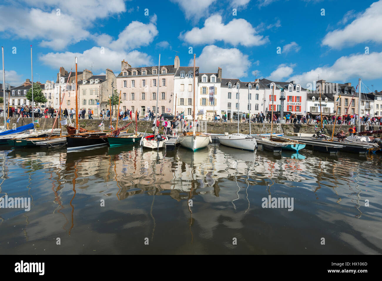 Vannes (Brittany, north-western France): the marina Stock Photo