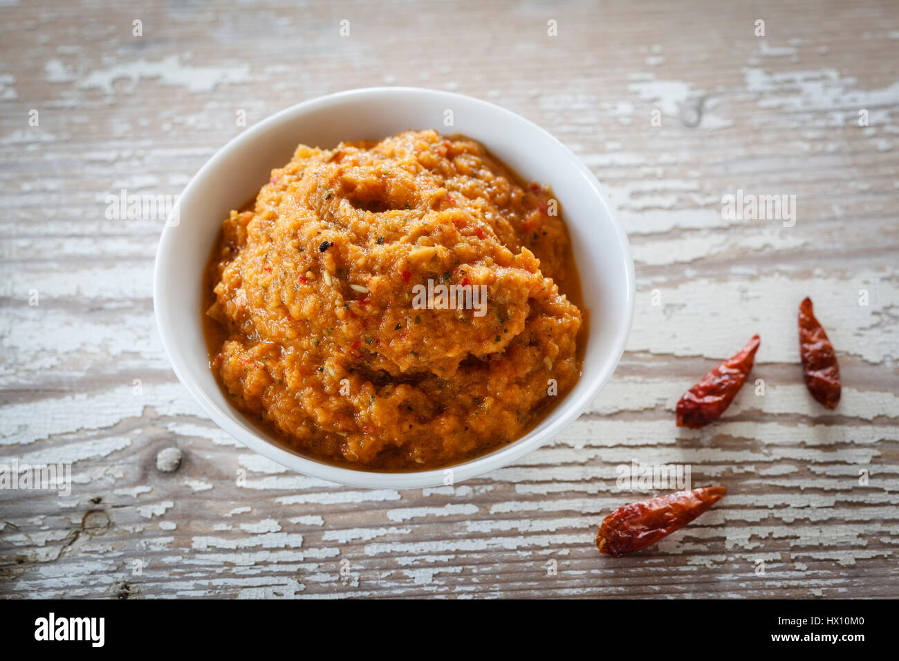 Homemade red curry paste Stock Photo - Alamy