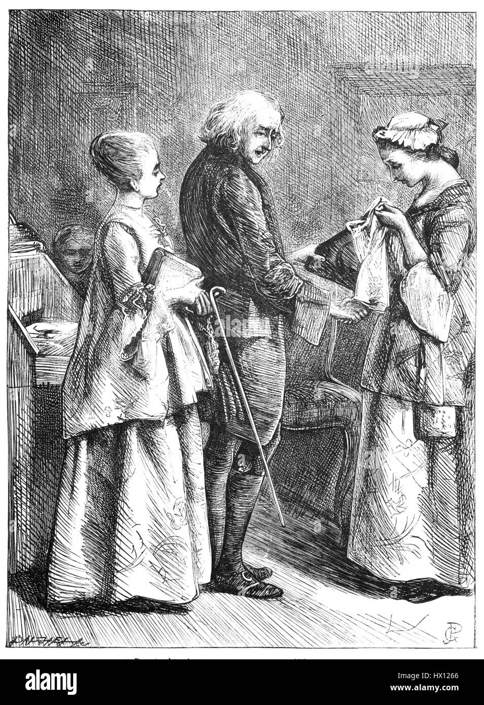 Deserted Village parson Dalziel Stock Photo Alamy