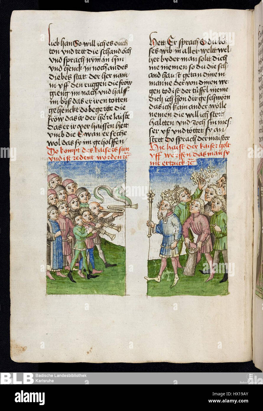 The 'Gesta Romanorum' manuscript, held in the Donaueschingen collection ...