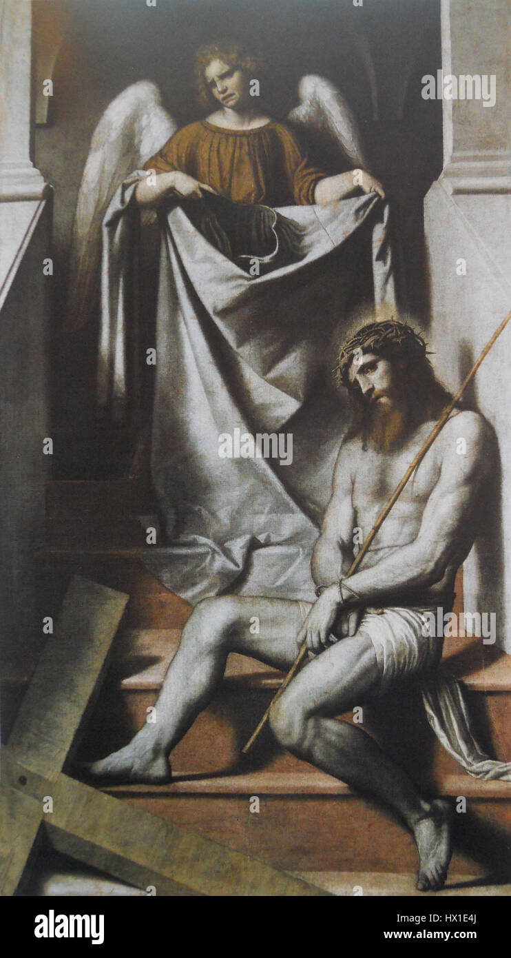 Cristo in passione e l'angelo (Moretto) Stock Photo