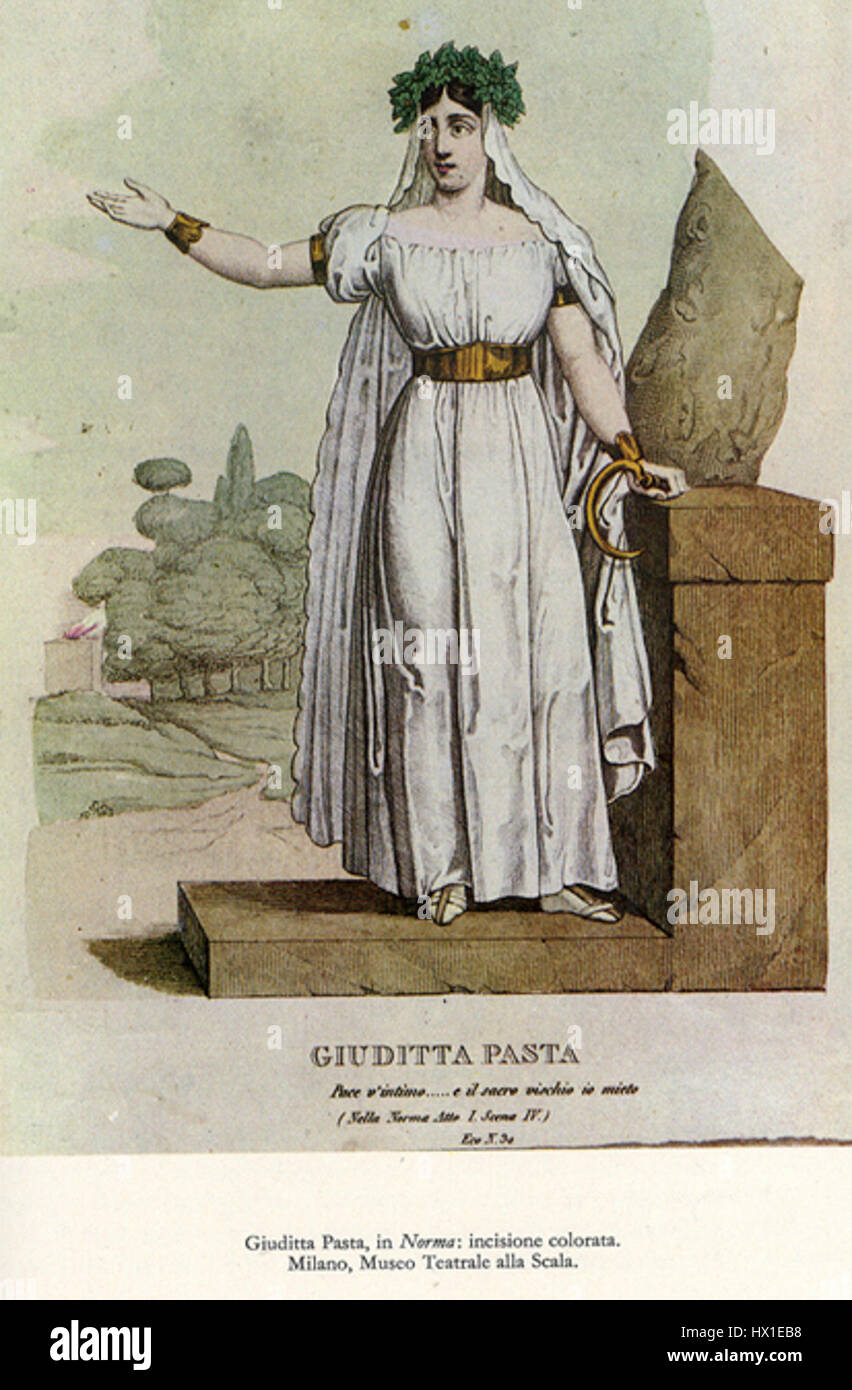 Giuditta Pasta as Norma 1831 Stock Photo