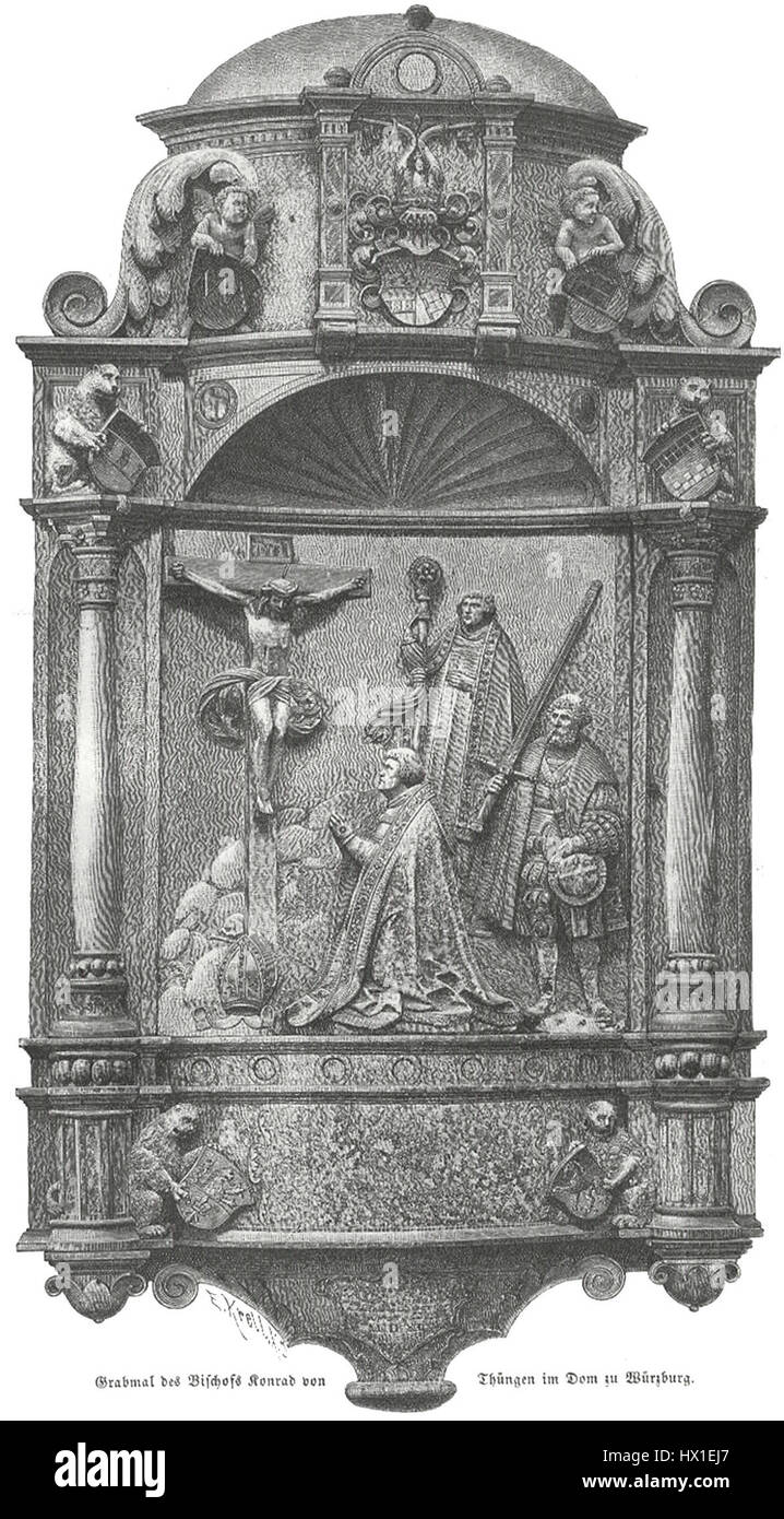 The 'Epitaph' of Konrad Thuengen is a medieval tombstone inscription ...