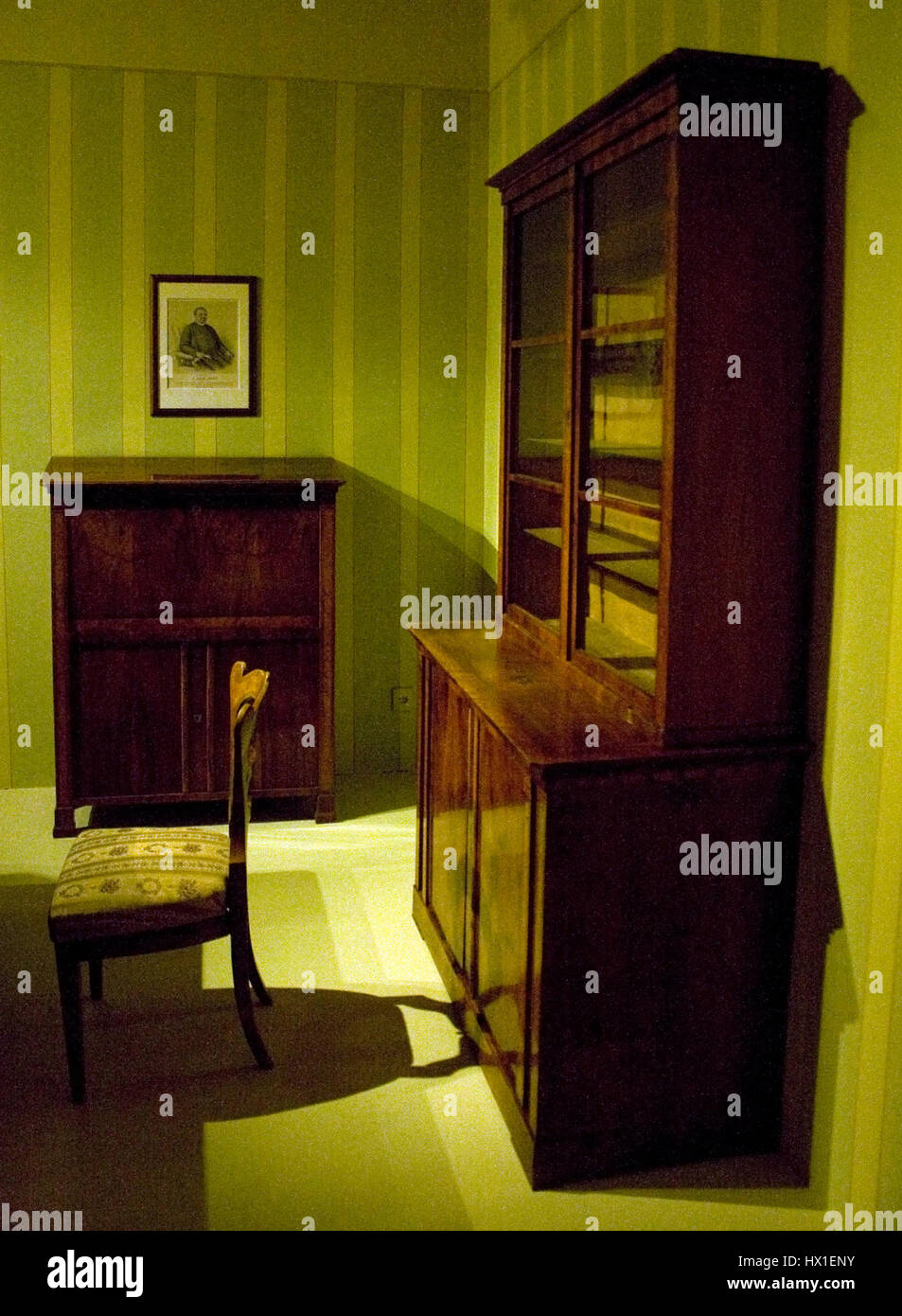 Furniture made by Ferenc Steindl for Anyos Jedlik Stock Photo - Alamy