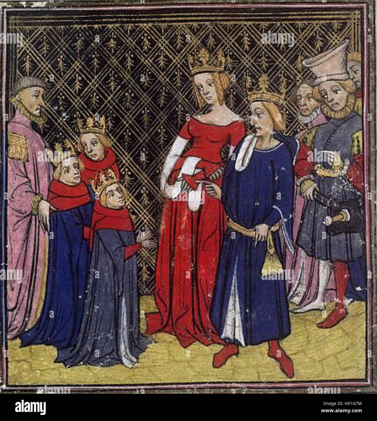 Clovis Ier Et Sa Famille Stock Photo Alamy