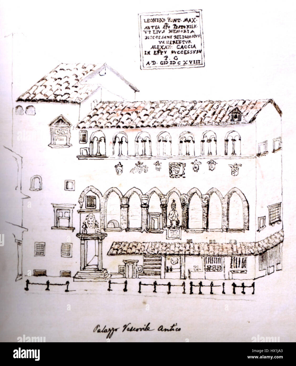 Fondo chiappelli, palazzo vescovile antico di pistoia, 1625 Stock Photo