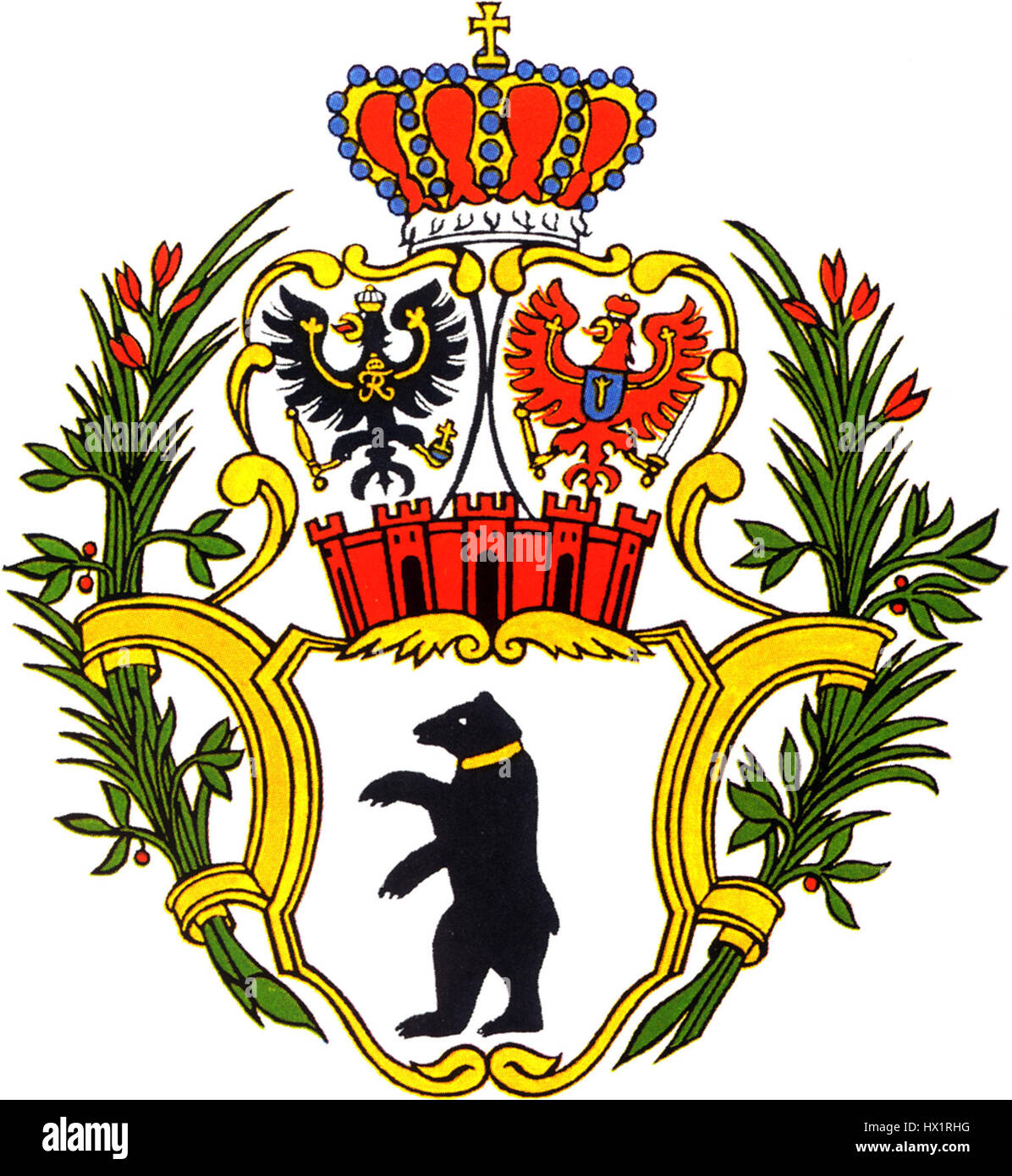 The coat of arms of Berlin from 1839 is a heraldic symbol representing ...