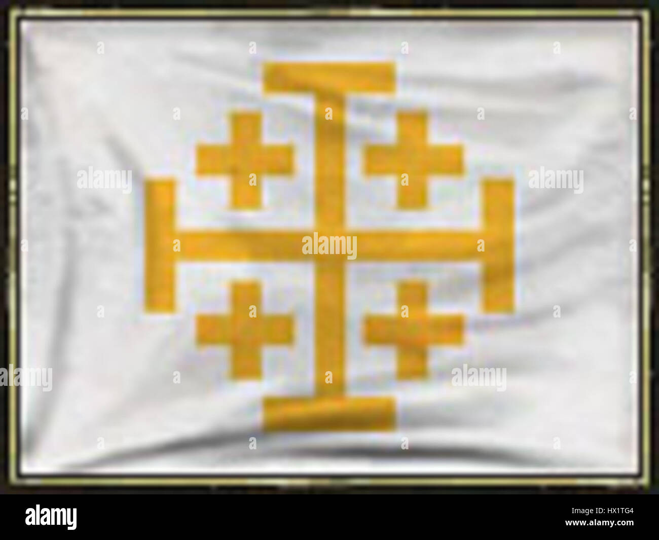 Flag of kingdom of jerusalem Stock Photo Alamy