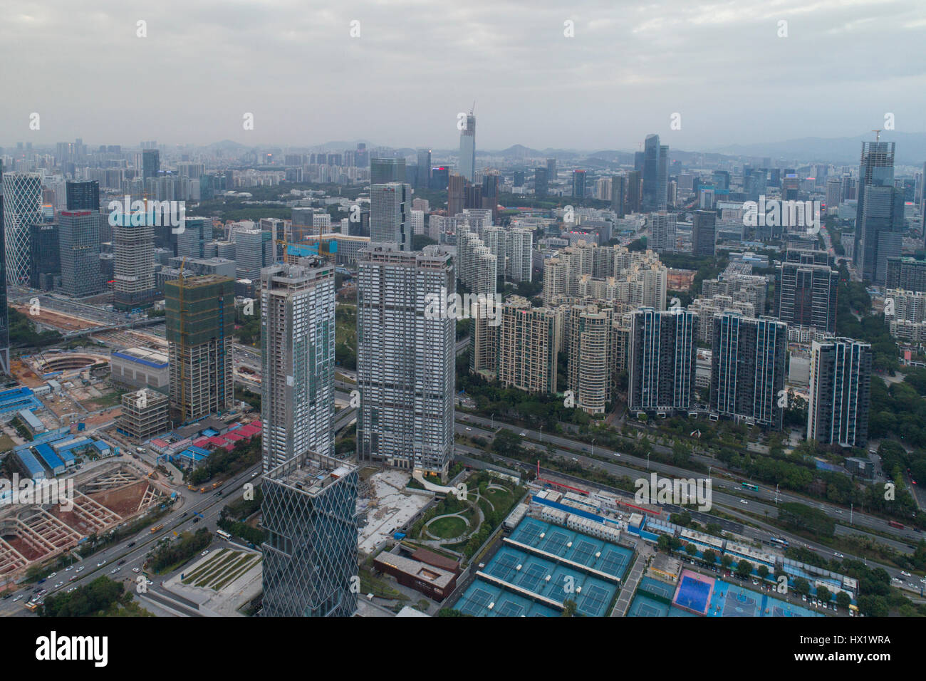 Shenzhen china city aerial view hires stock photography and images Alamy